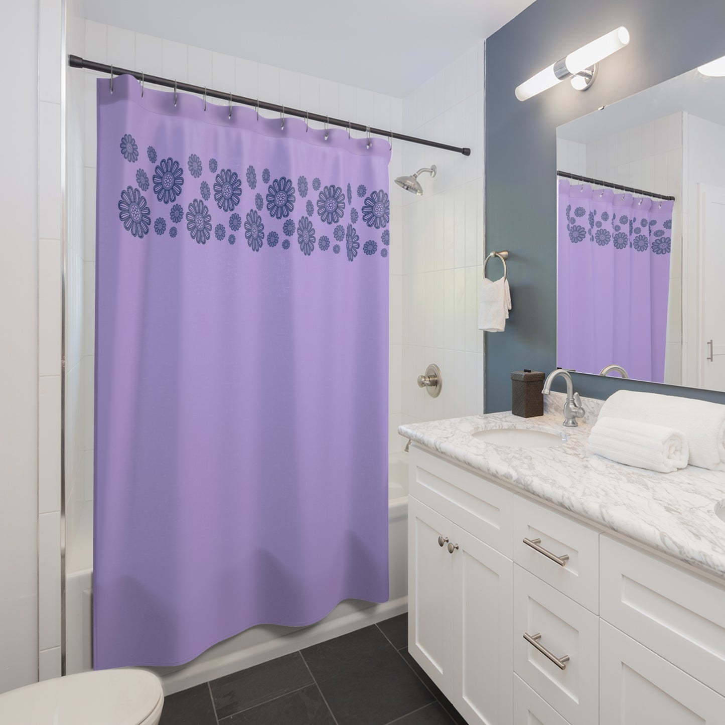 Dreamy Lilac shower curtain