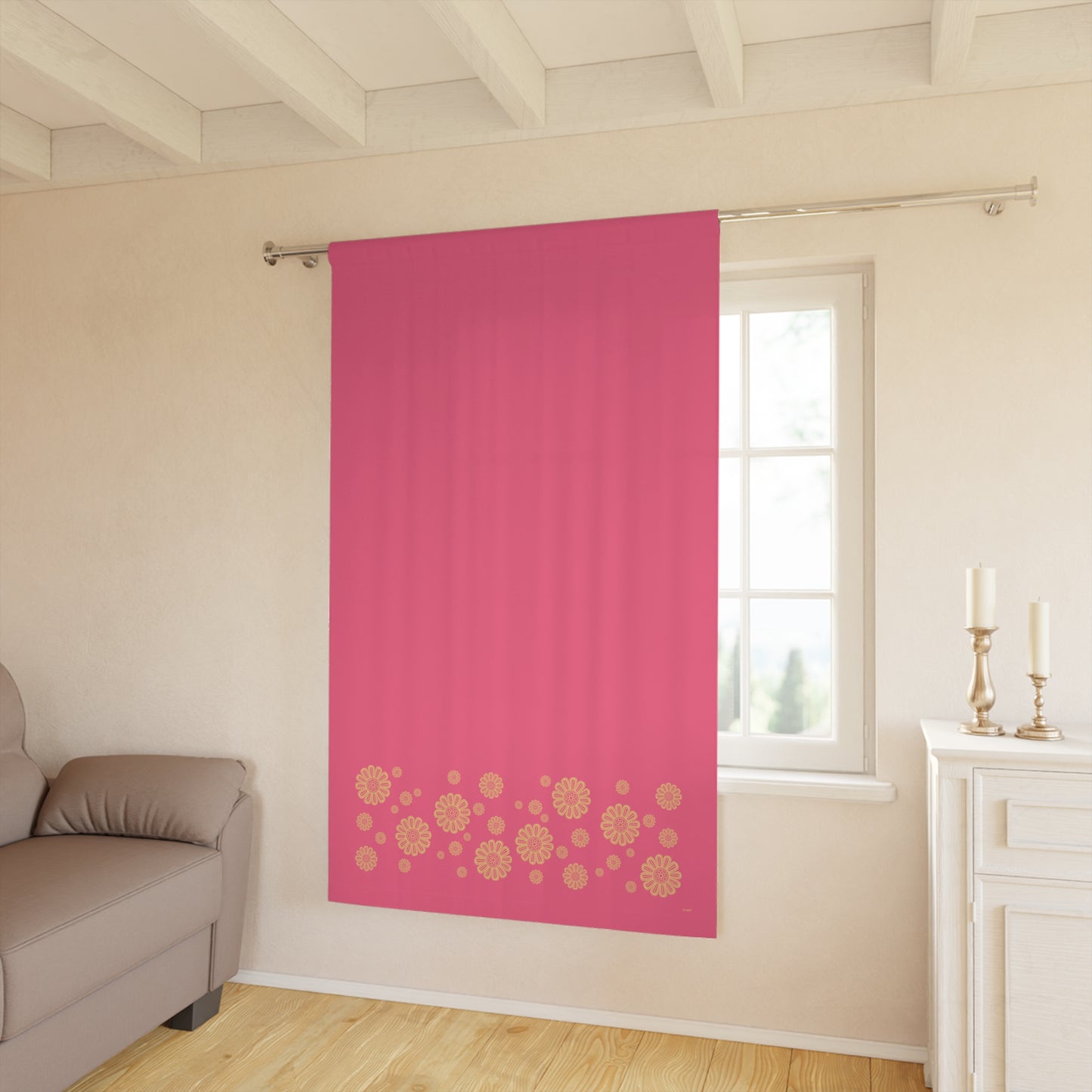 Pink Lemonade single panel blackout curtain