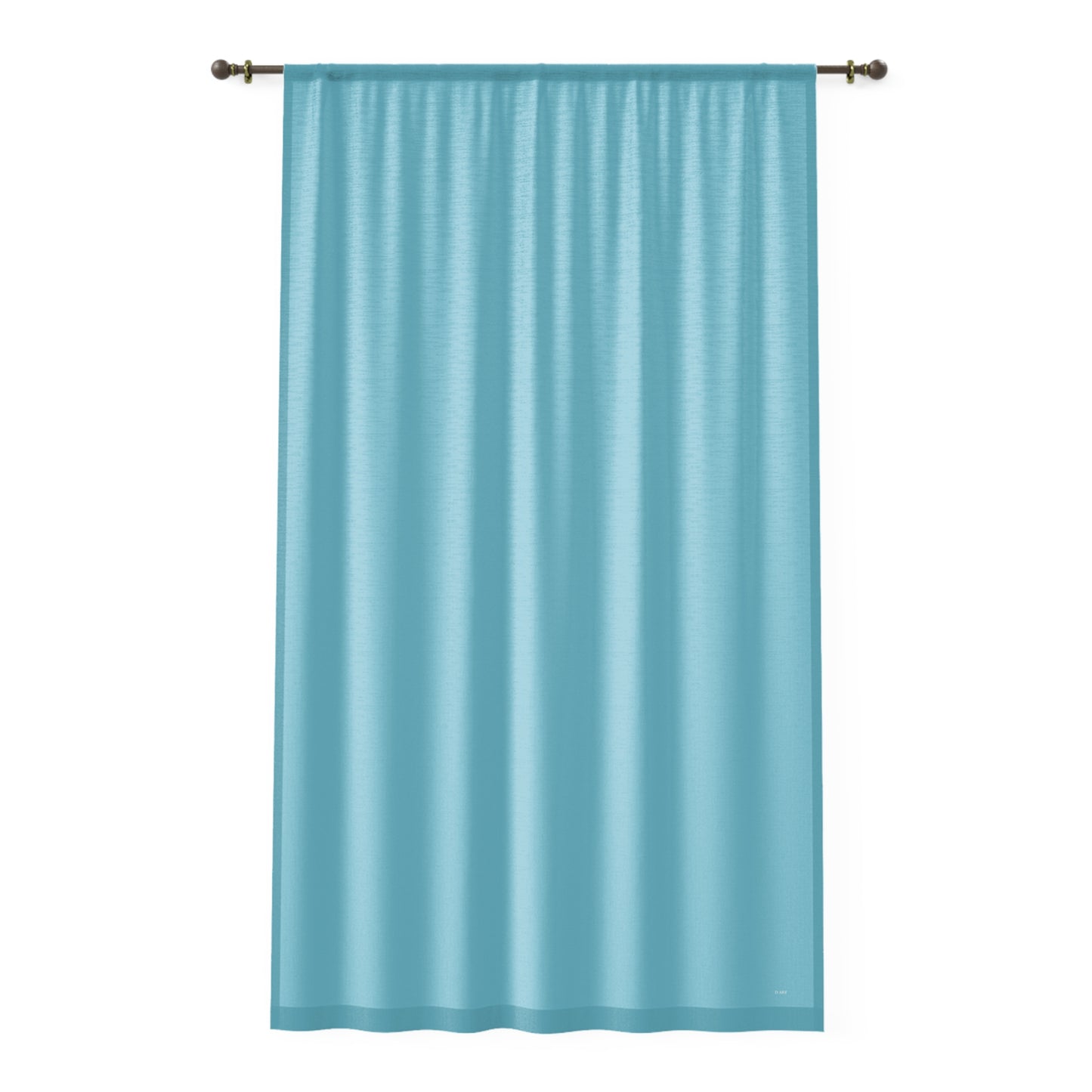 Turquoise Simplicity single panel sheer curtain