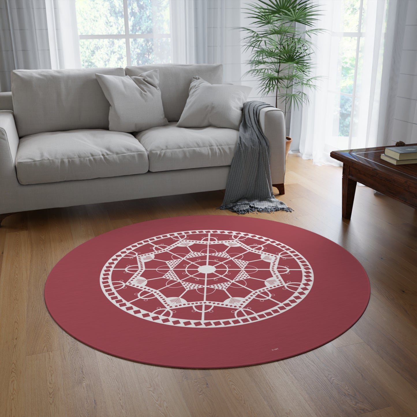 Clay and Cloud round area rug - D ART Studio