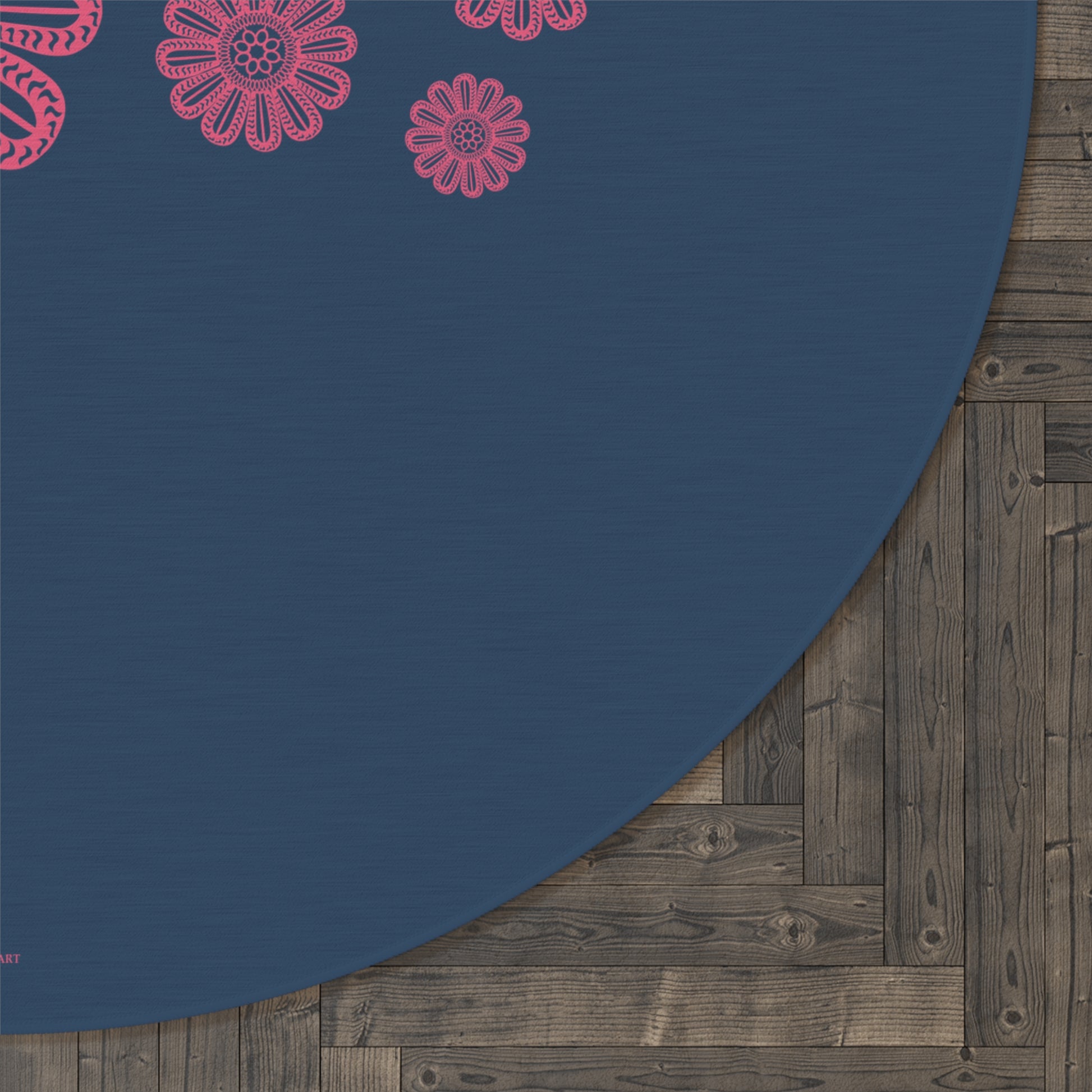 Midnight Blossoms round area rug - D ART Studio