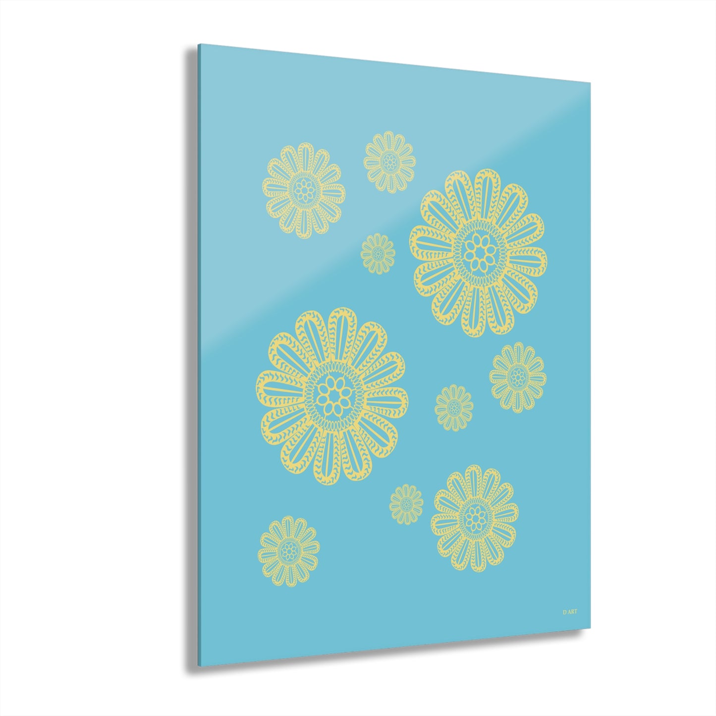 Turquoise Delight acrylic art - D ART Studio