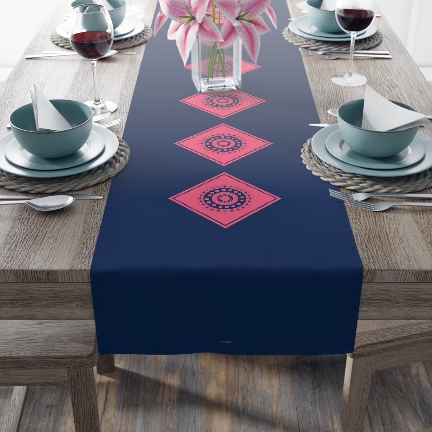 Rose Twilight table runner