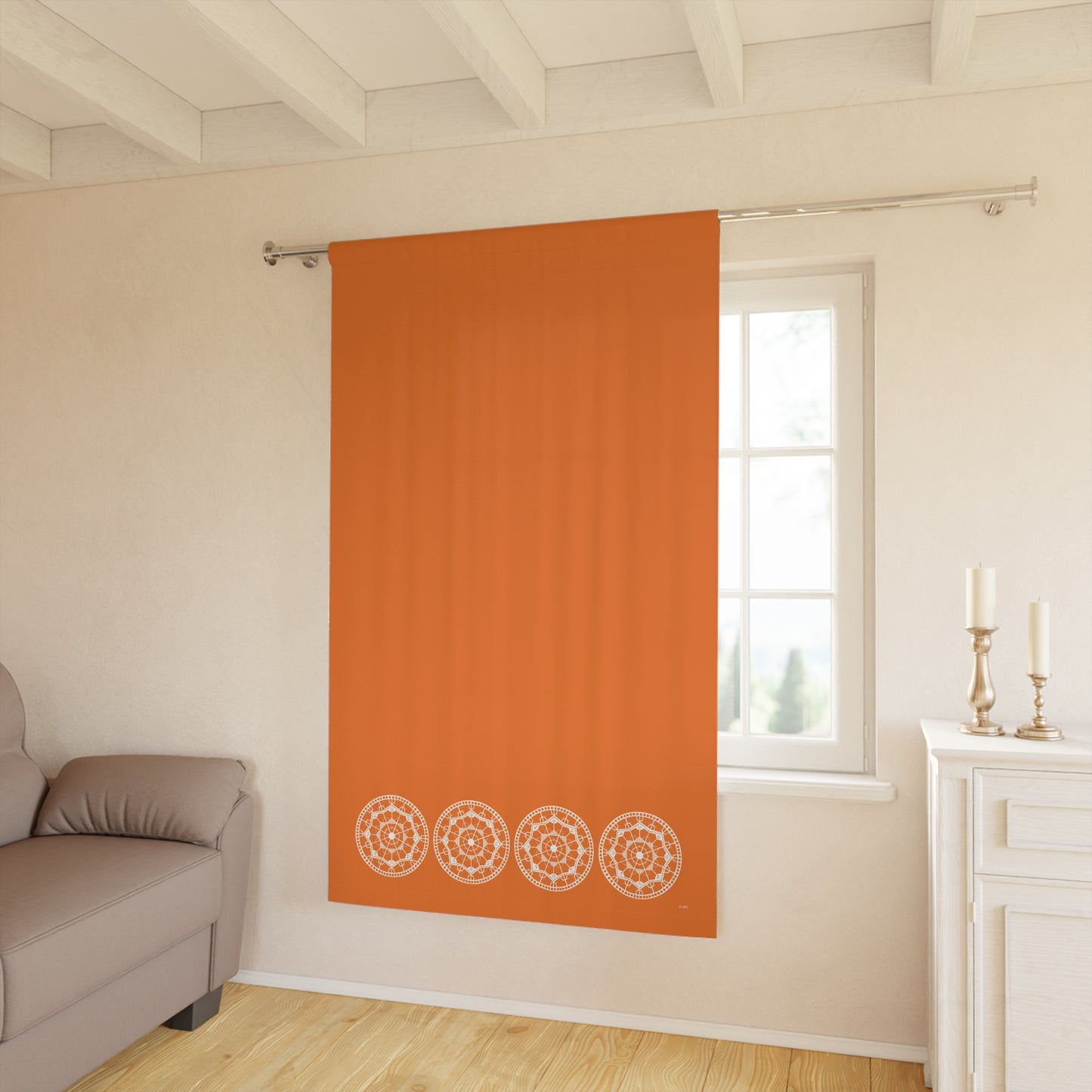 Sunset Blaze single panel blackout curtain