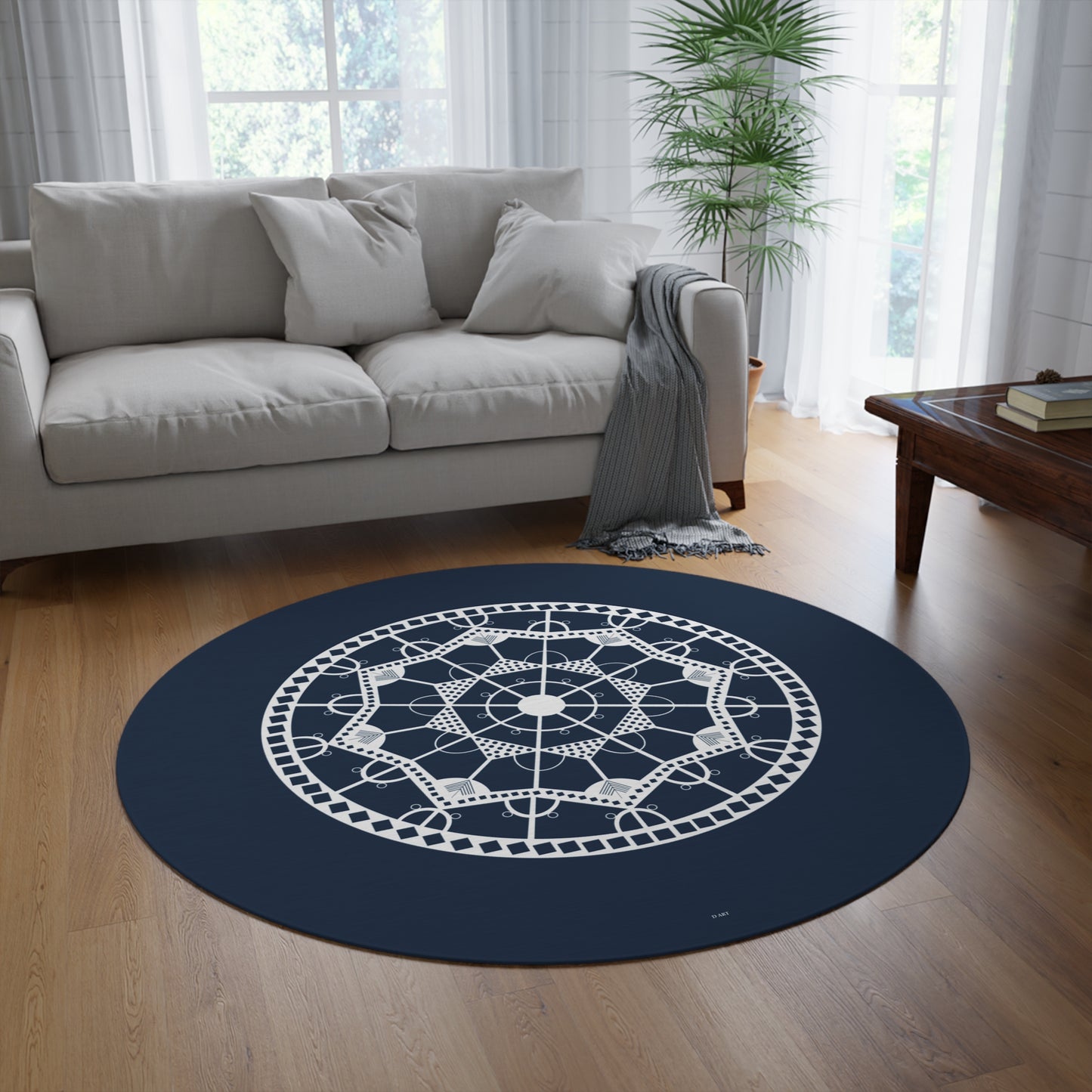 Sea Foam round area rug - D ART Studio