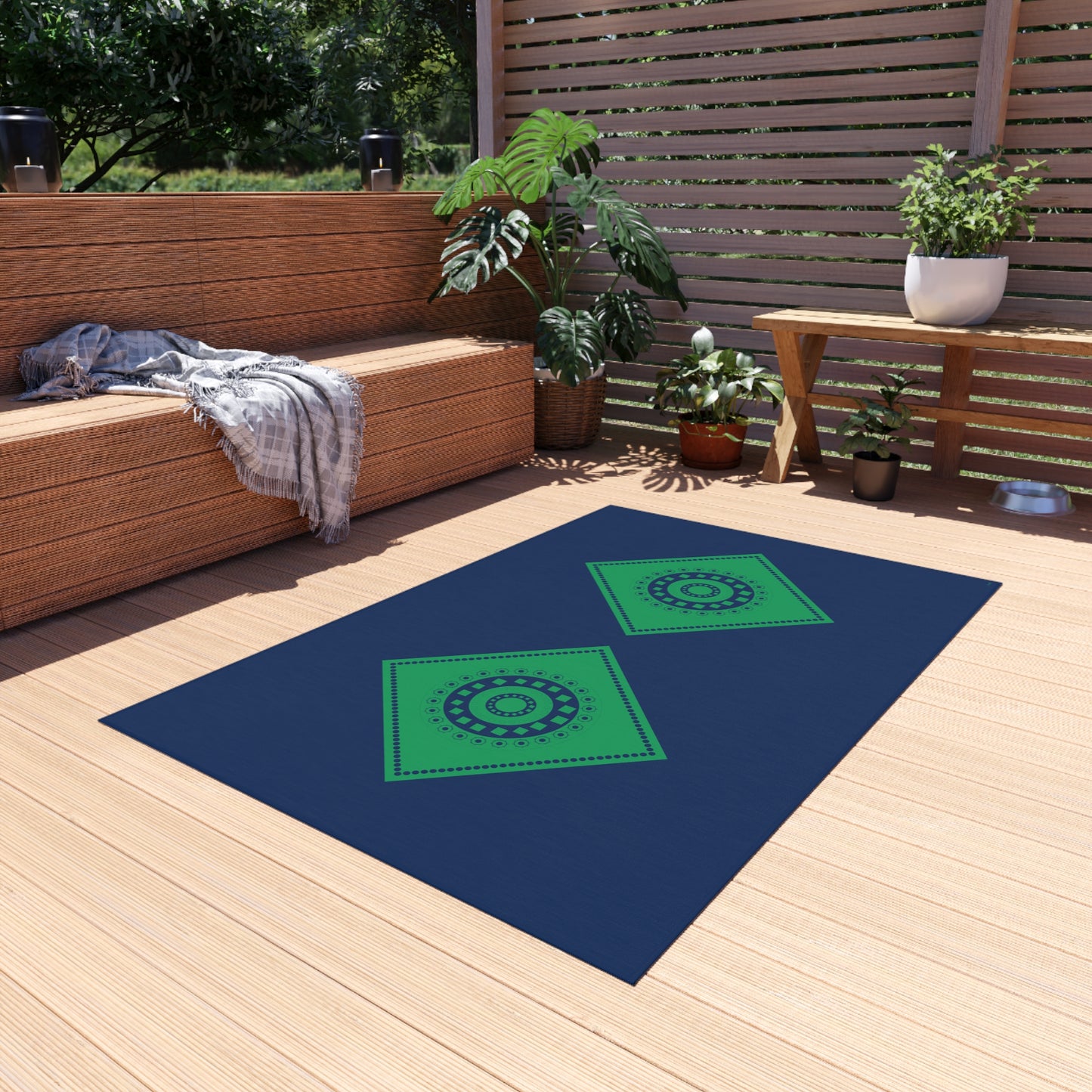 Emerald Nightfall outdoor rug - D ART Studio