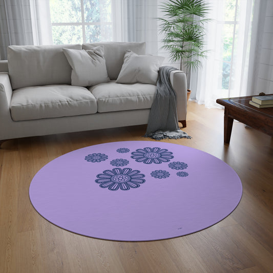 Dreamy Lilac round area rug