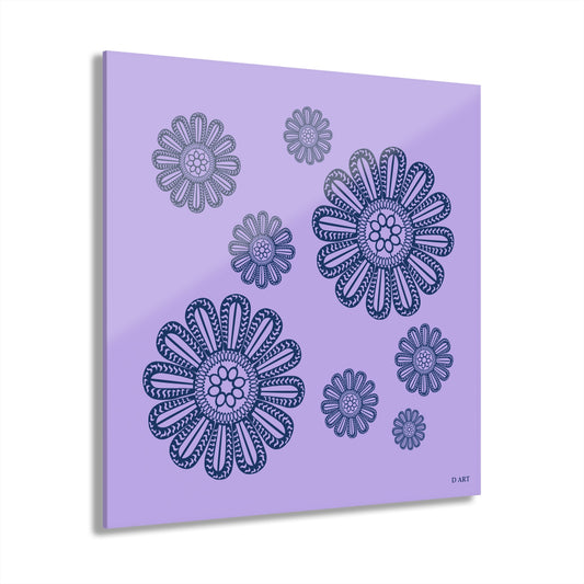 Dreamy Lilac acrylic art - D ART Studio