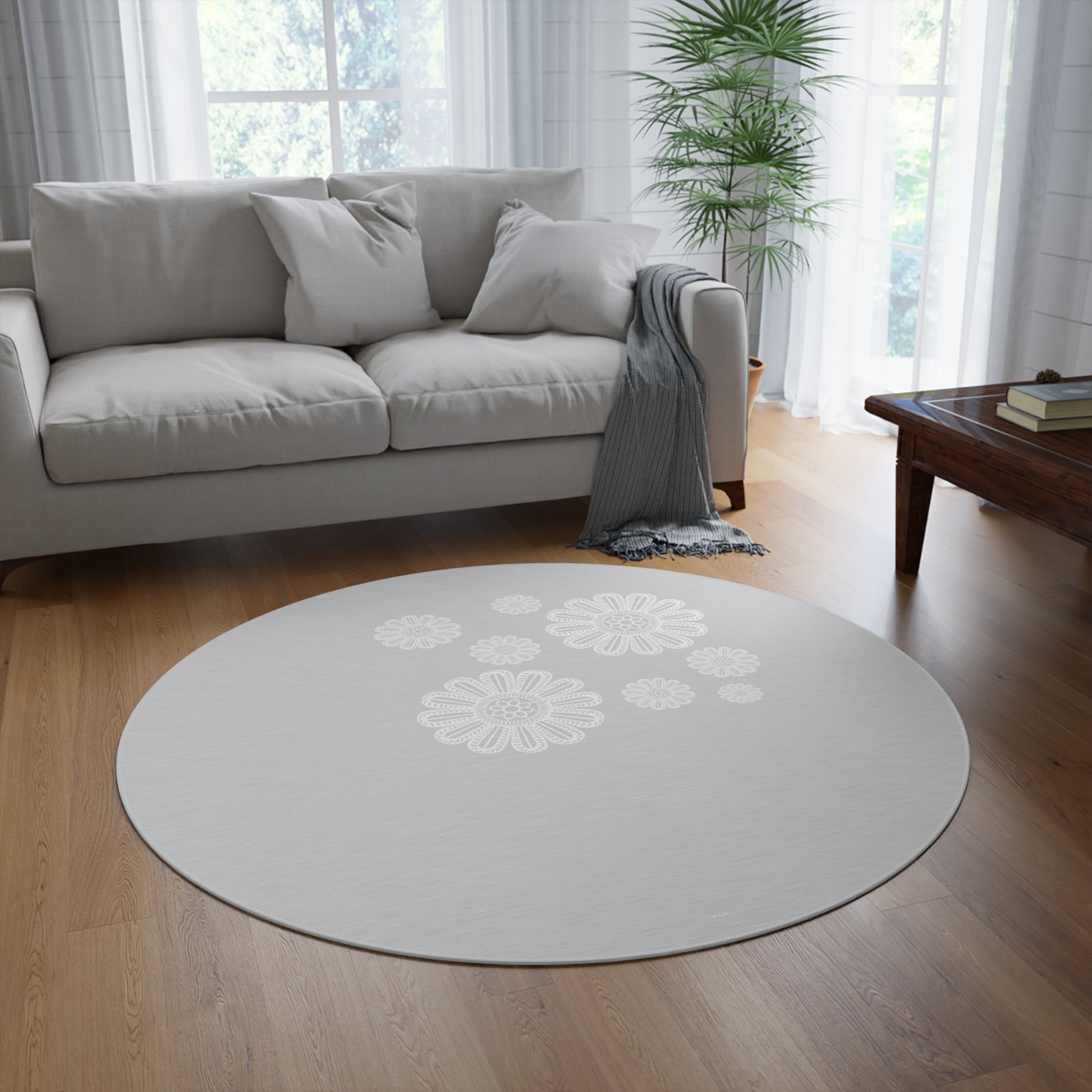 Cloud Veil round area rug - D ART Studio