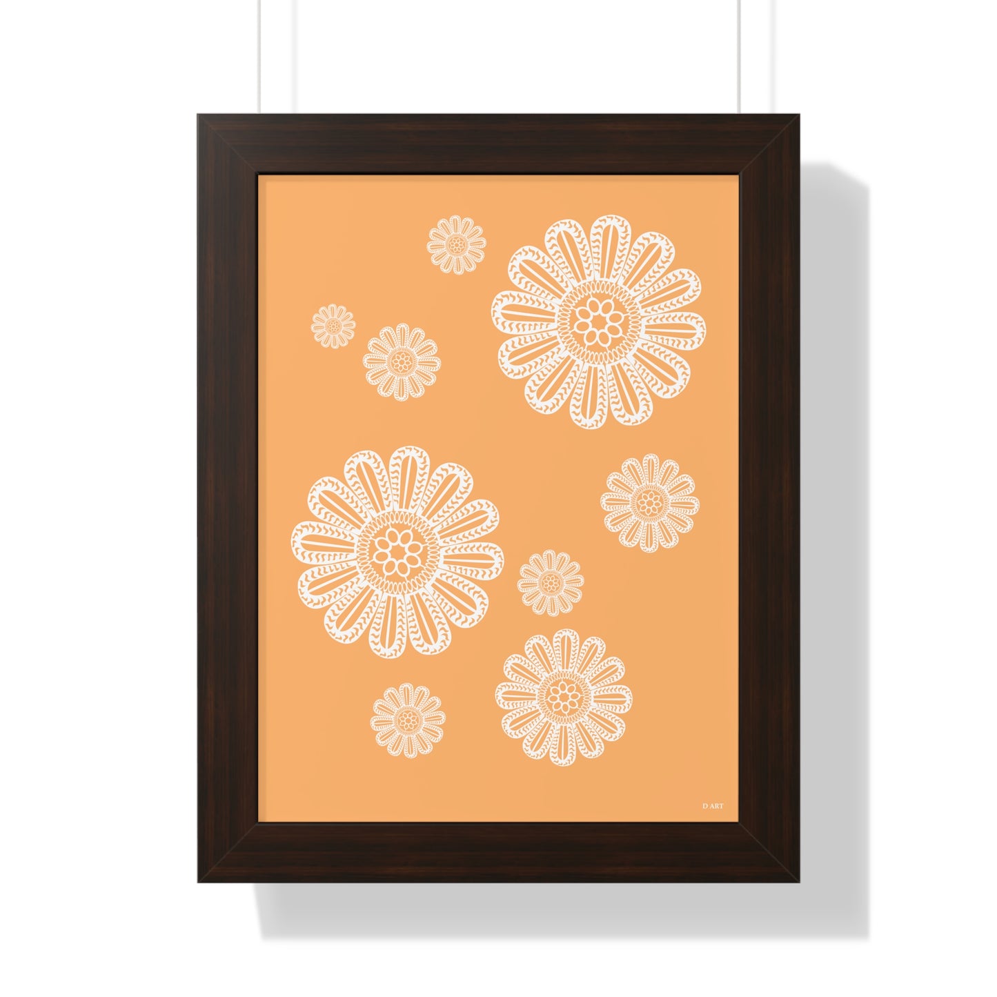 Peachy Sunset framed art