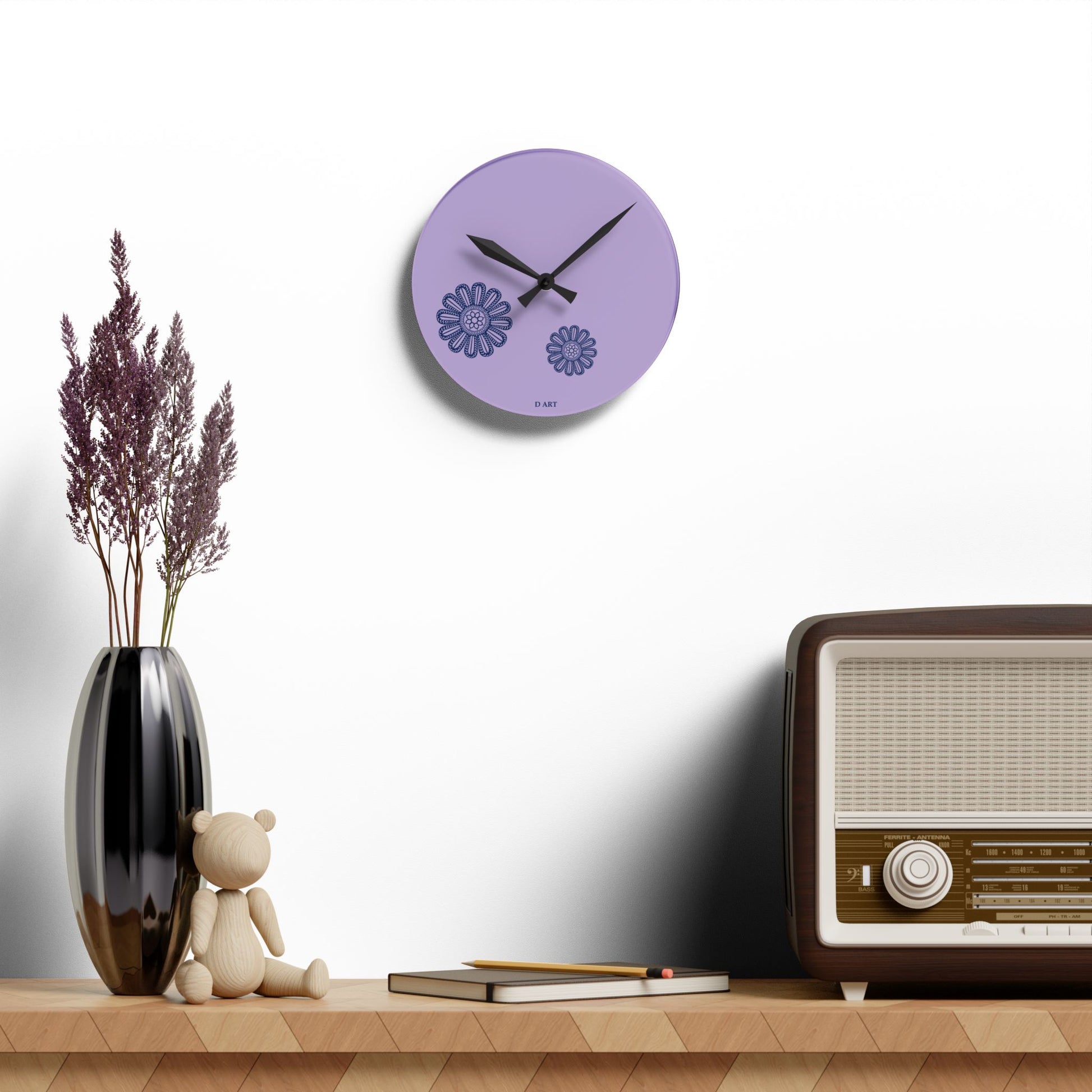 Dreamy Lilac wall clock - D ART Studio