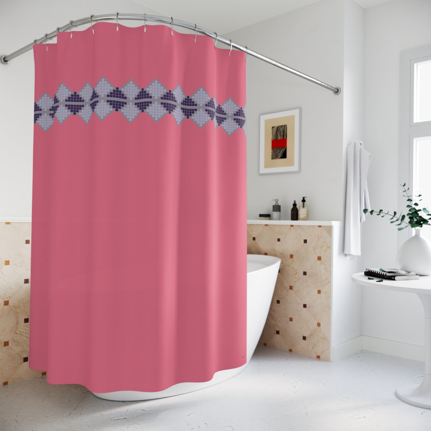 Pink Lagoon shower curtain