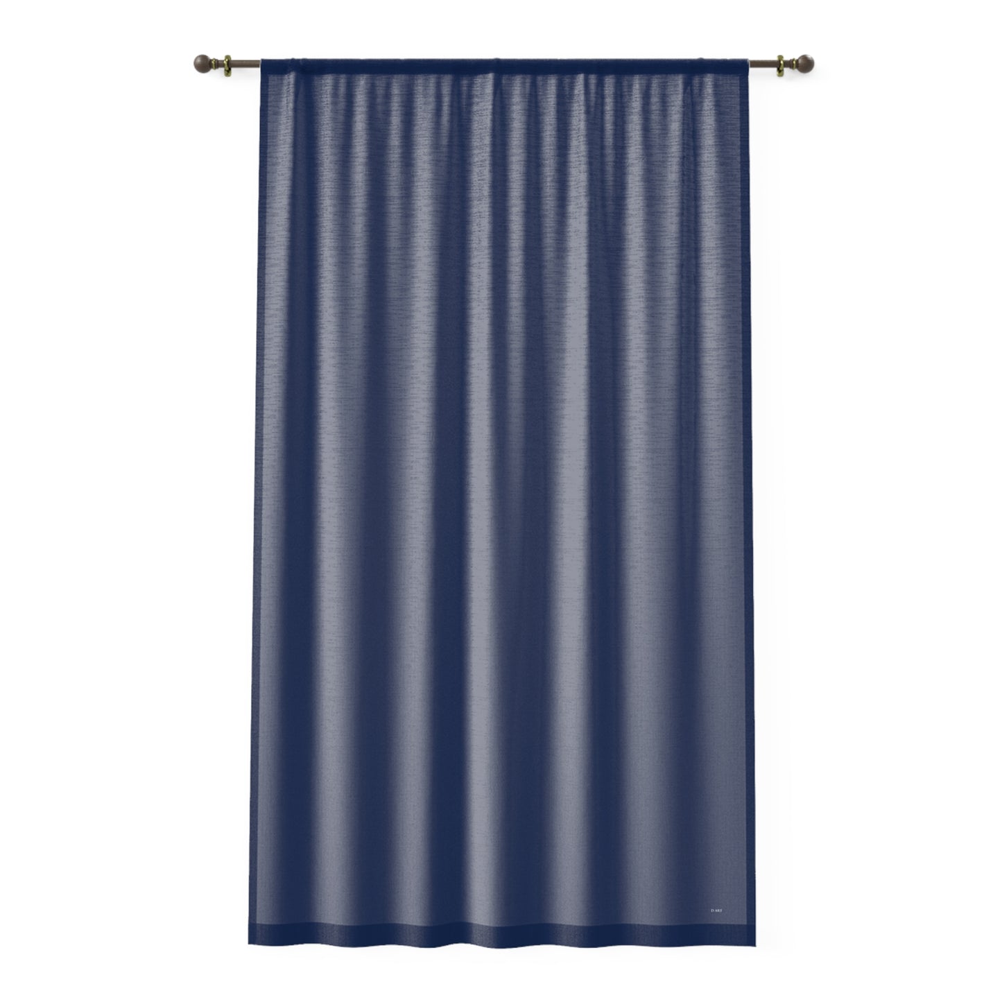 Navy Blue Simplicity single panel sheer curtain