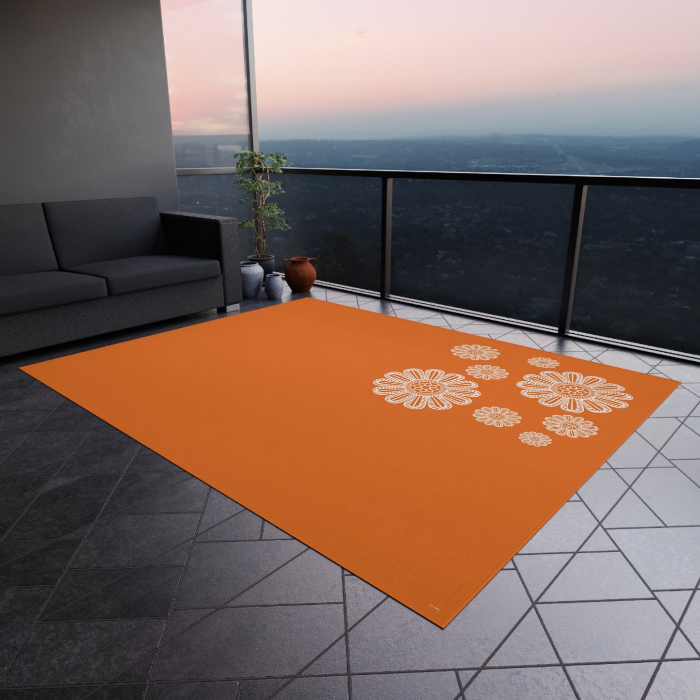 Sundown Glow outdoor rug