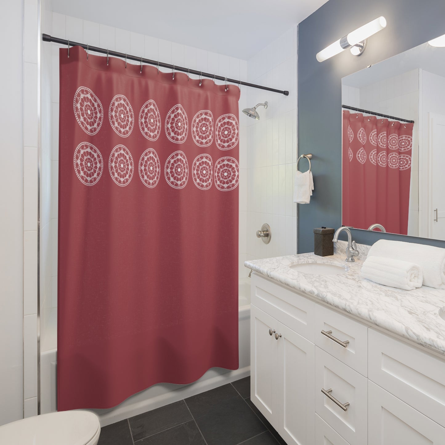 Clay and Cloud shower curtain