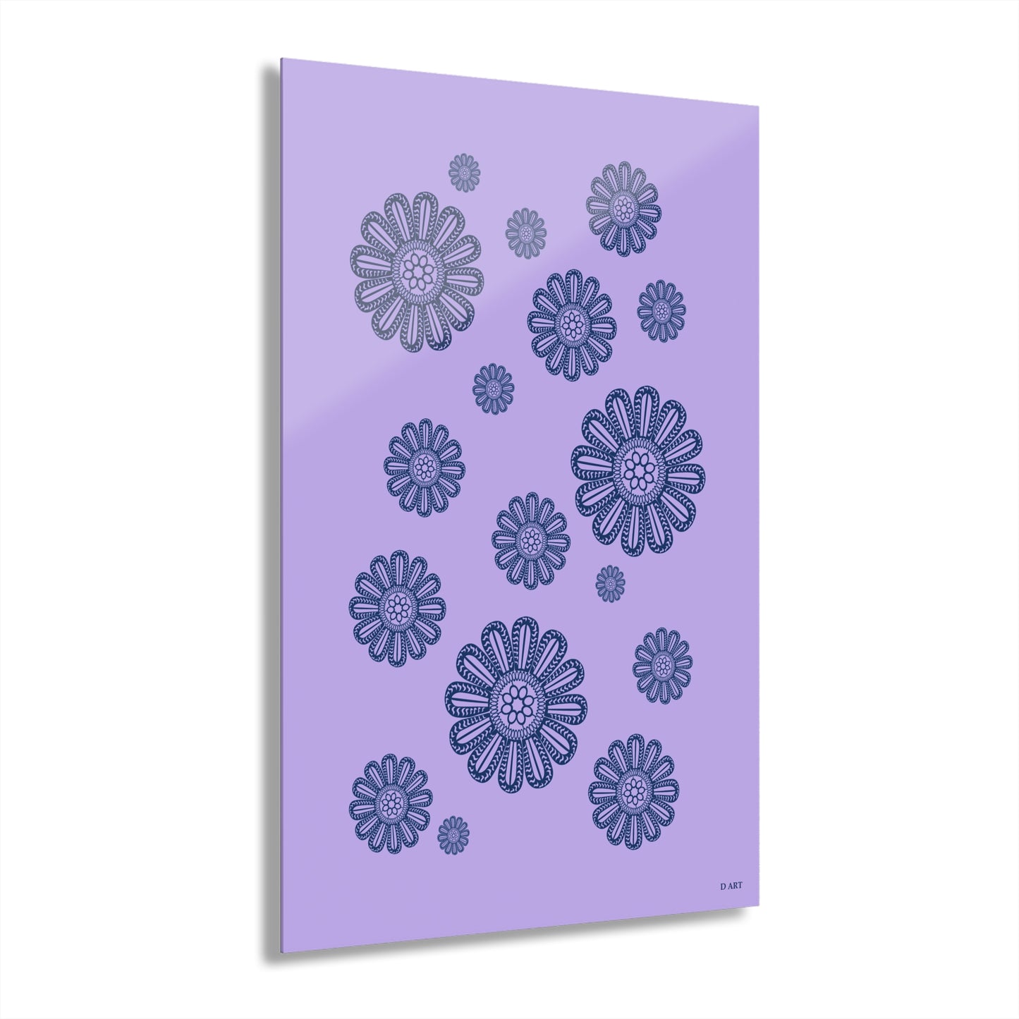 Dreamy Lilac acrylic art - D ART Studio