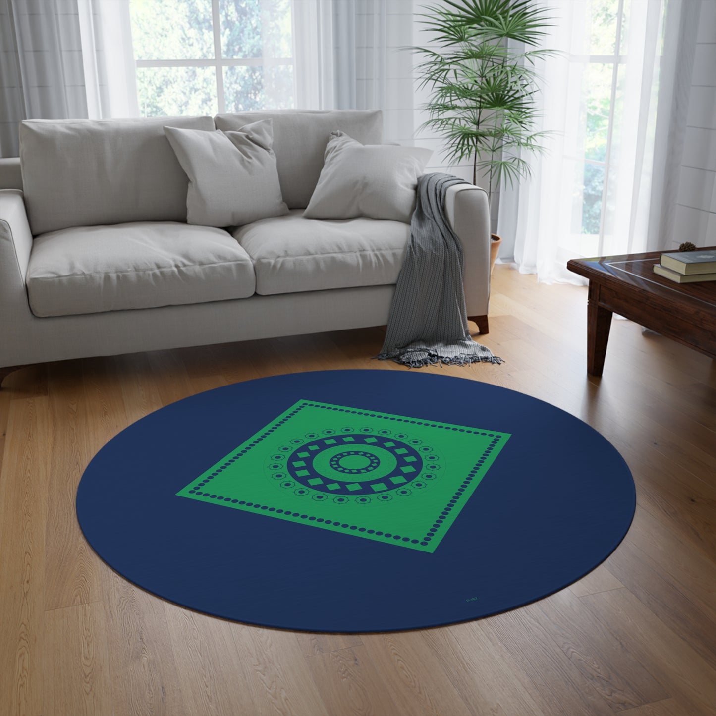 Emerald Nightfall round area rug - D ART Studio