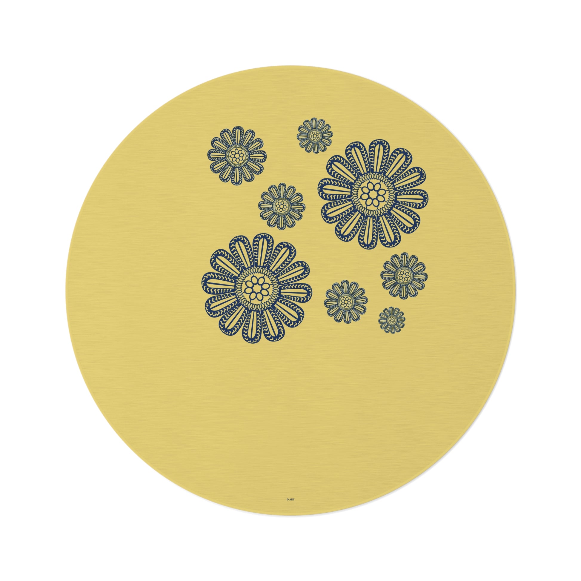 Sunlit Navy round area rug - D ART Studio