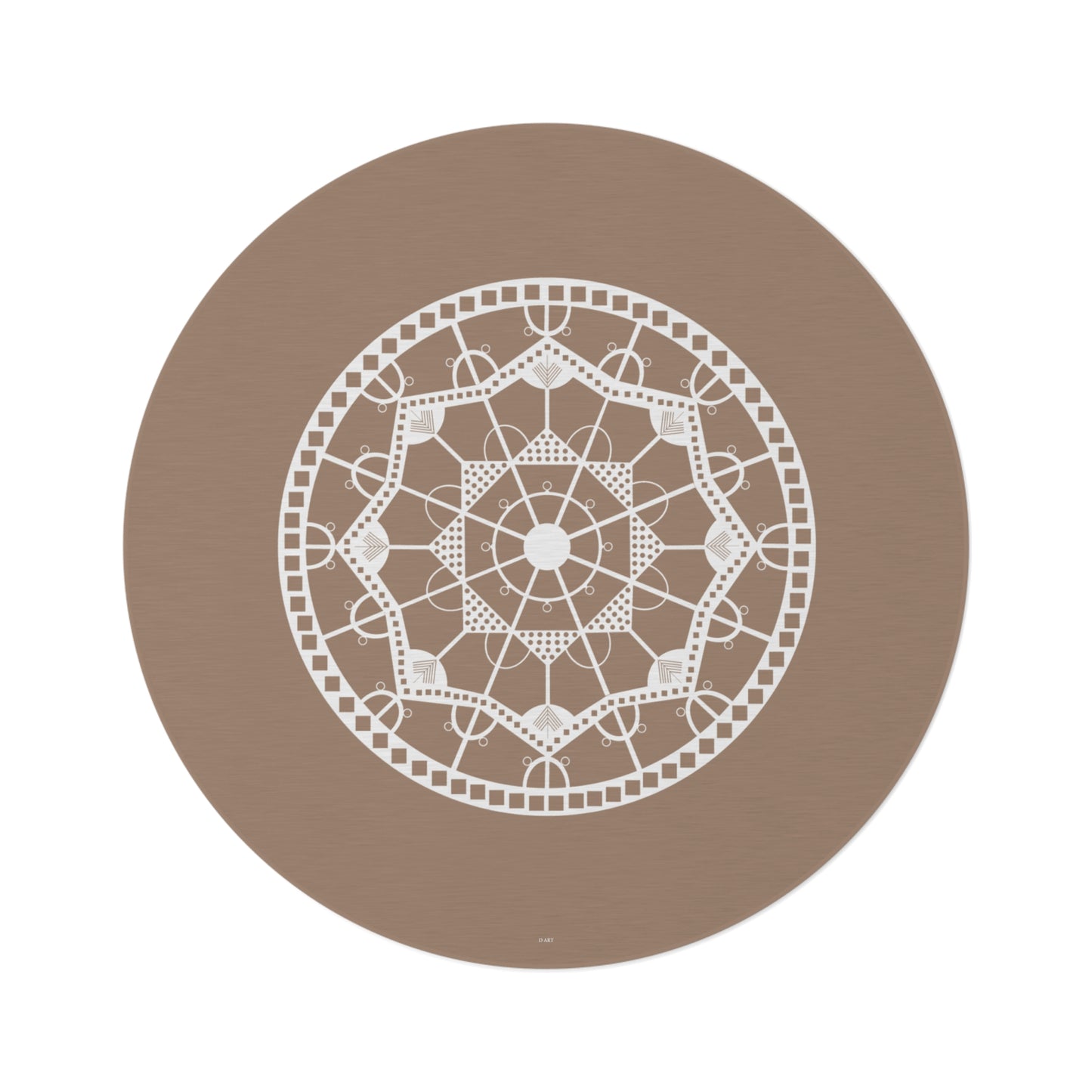 Earthy Horizon round area rug