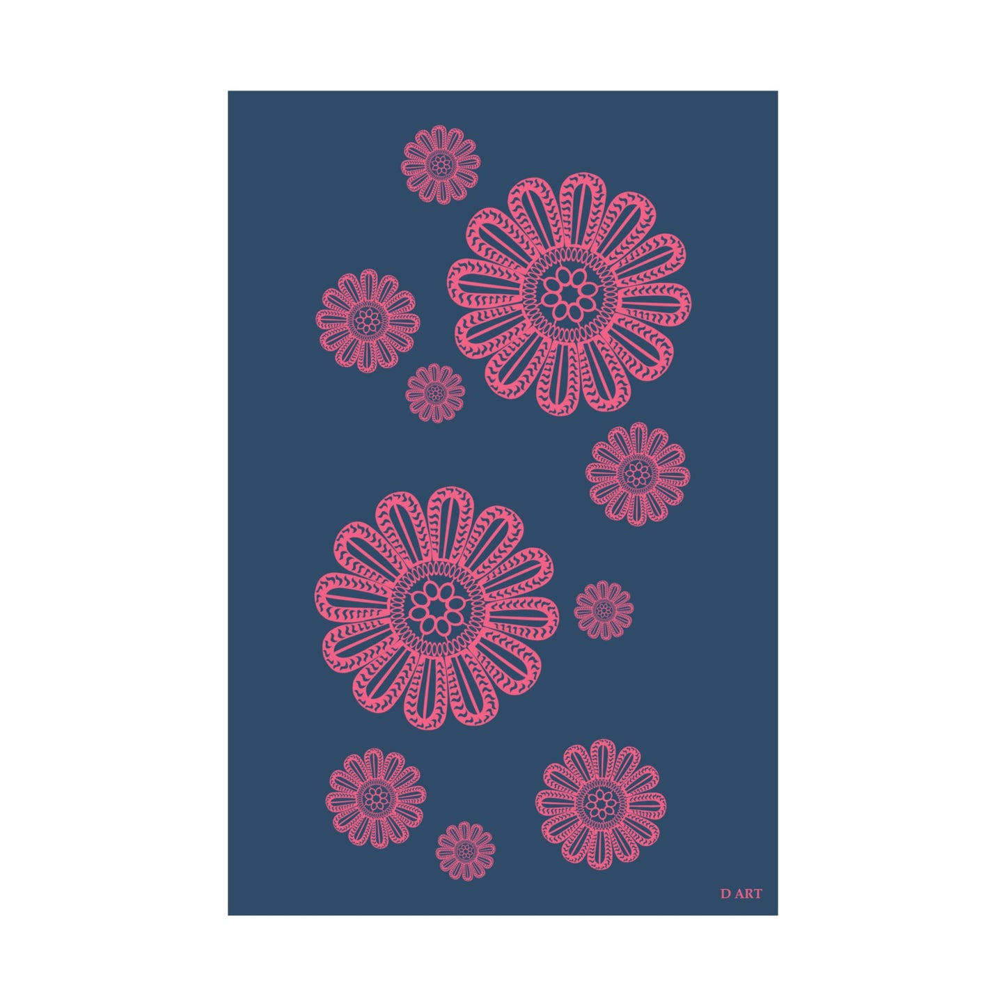 Midnight Blossoms matte poster - D ART Studio