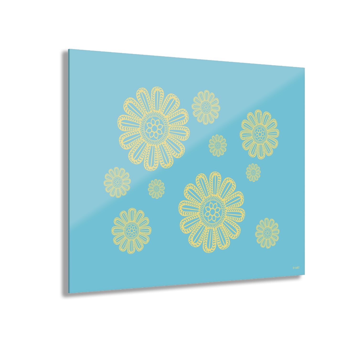 Turquoise Delight acrylic art - D ART Studio