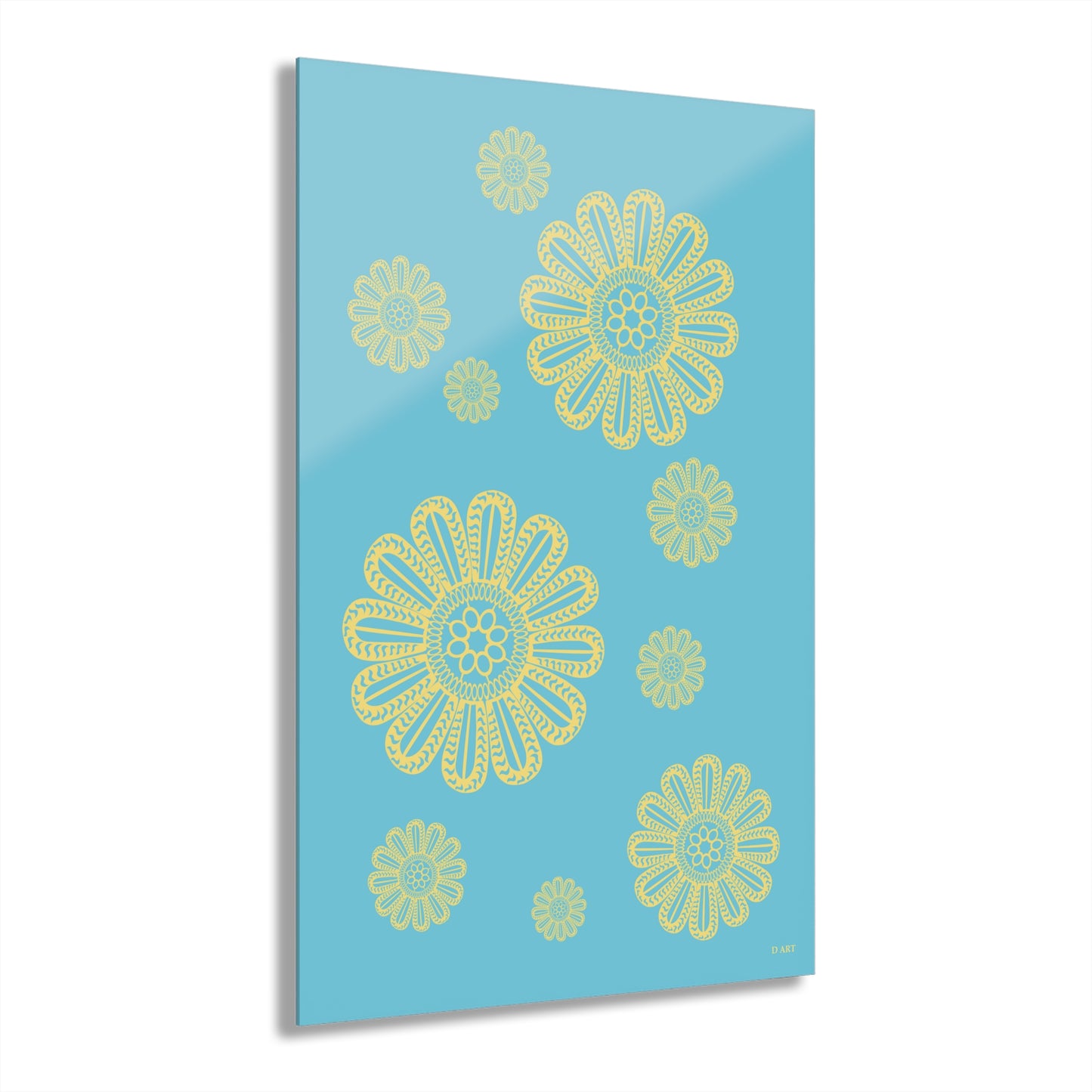 Turquoise Delight acrylic art - D ART Studio