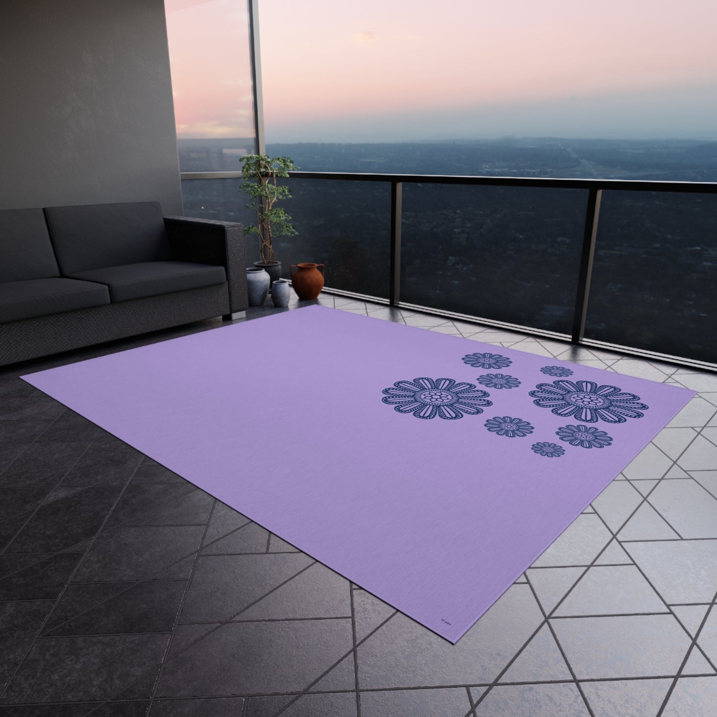 Dreamy Lilac outdoor rug - D ART Studio