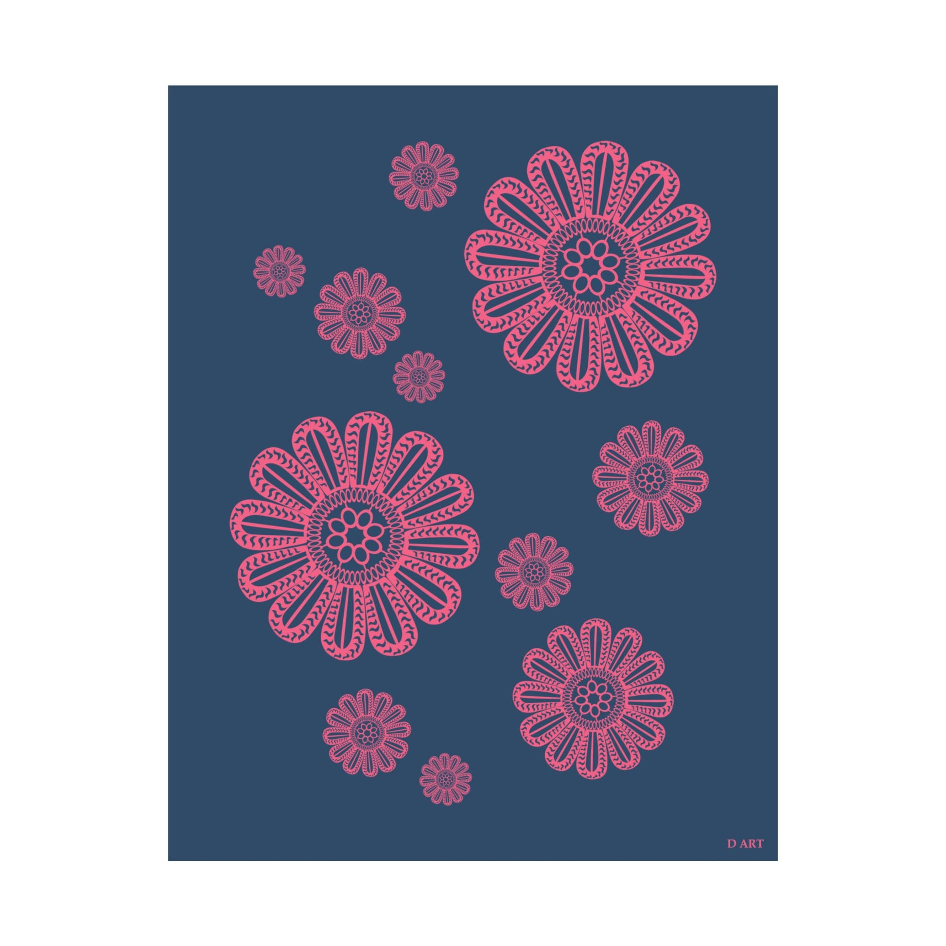 Midnight Blossoms matte poster - D ART Studio