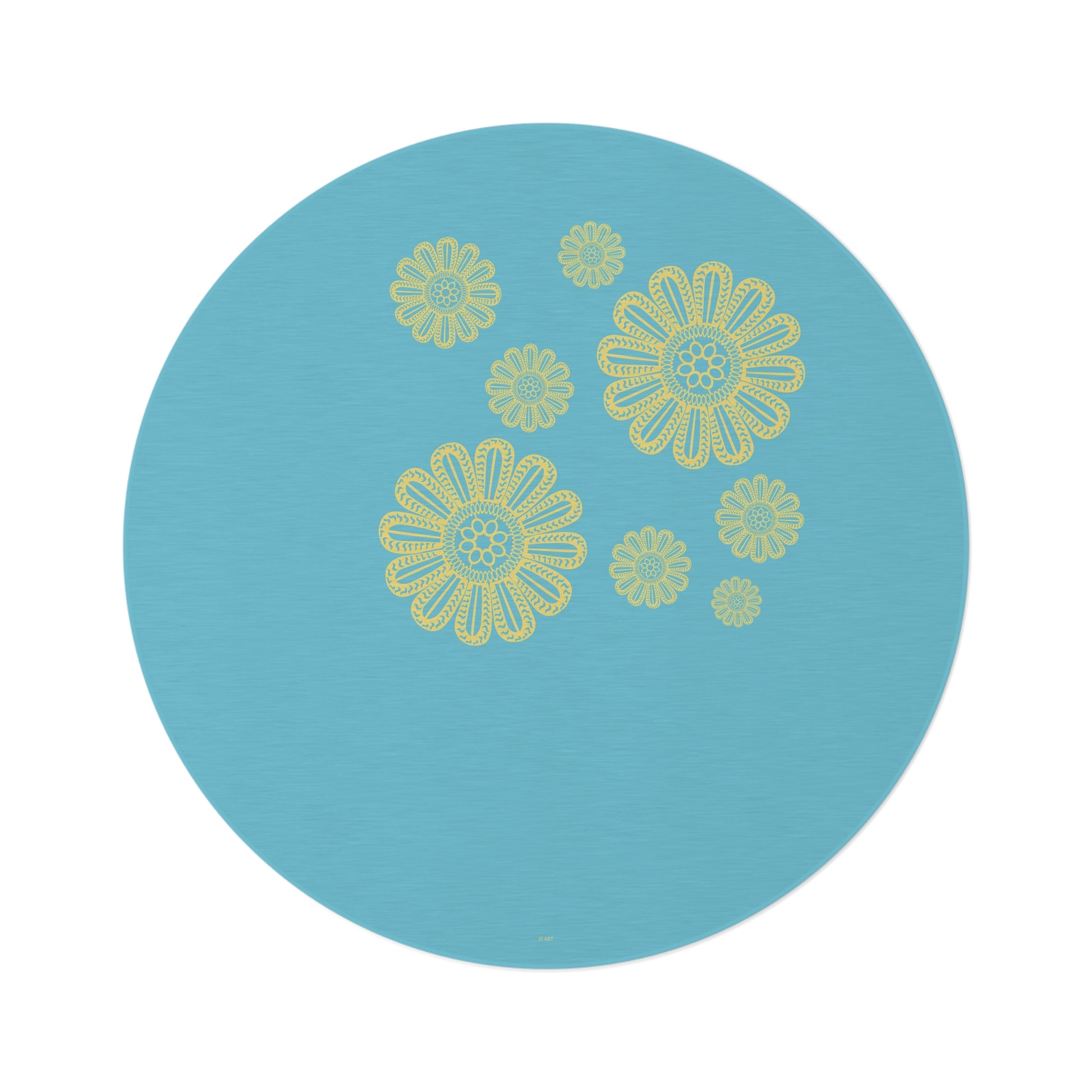 Turquoise Delight round area rug - D ART Studio