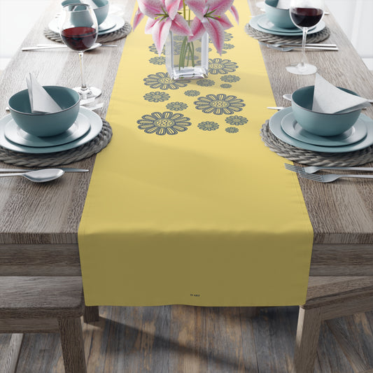 Sunlit Navy table runner