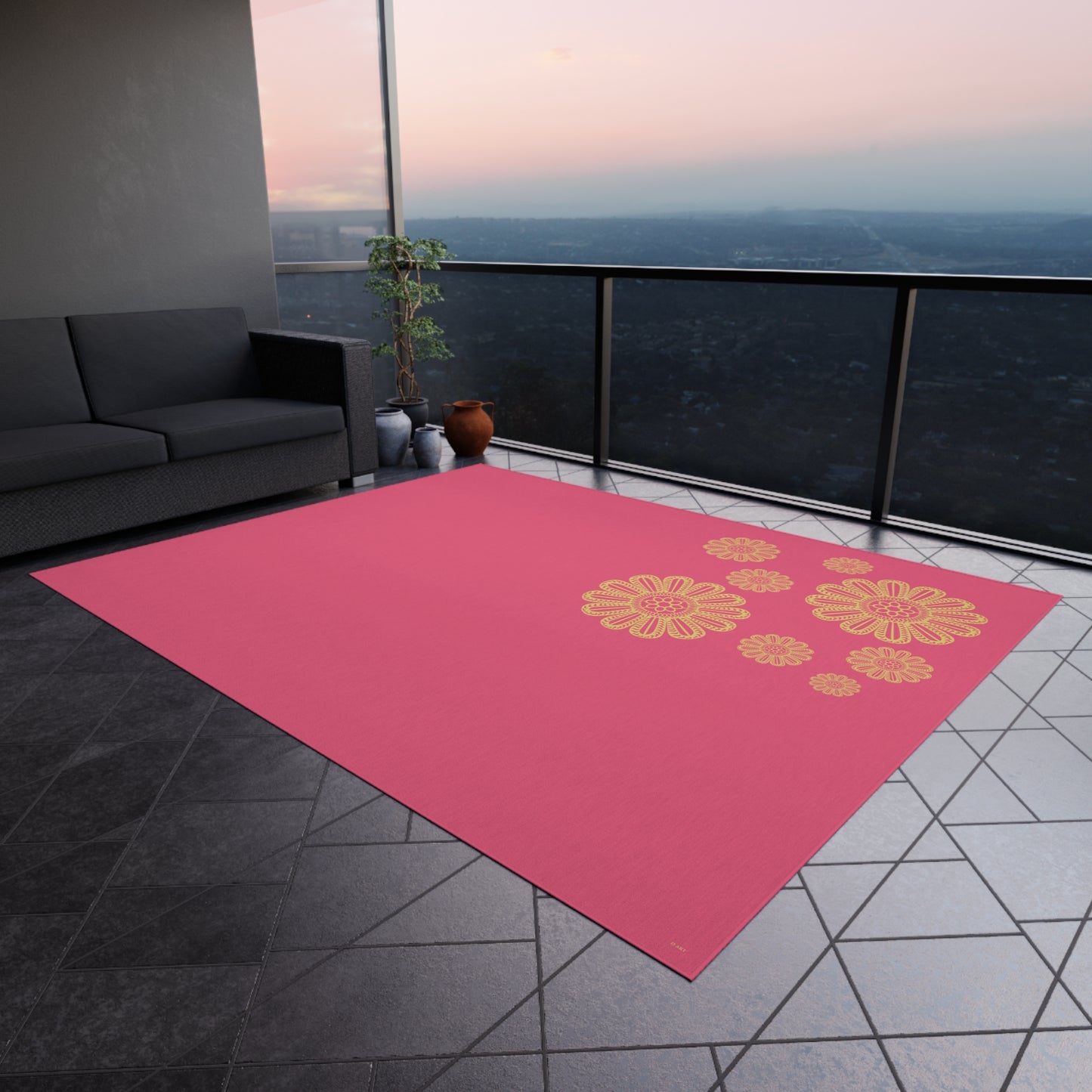 Pink Lemonade outdoor rug