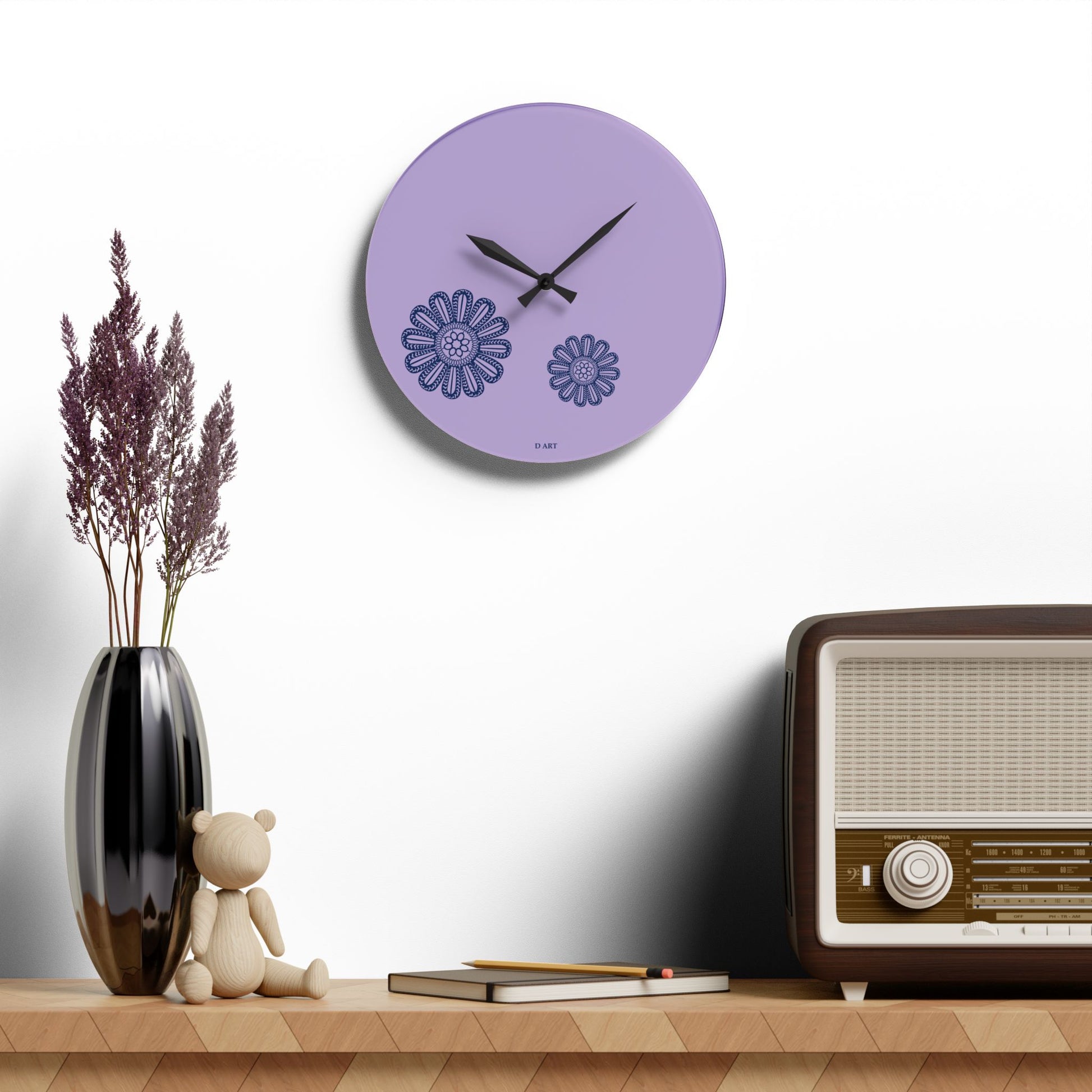 Dreamy Lilac wall clock - D ART Studio