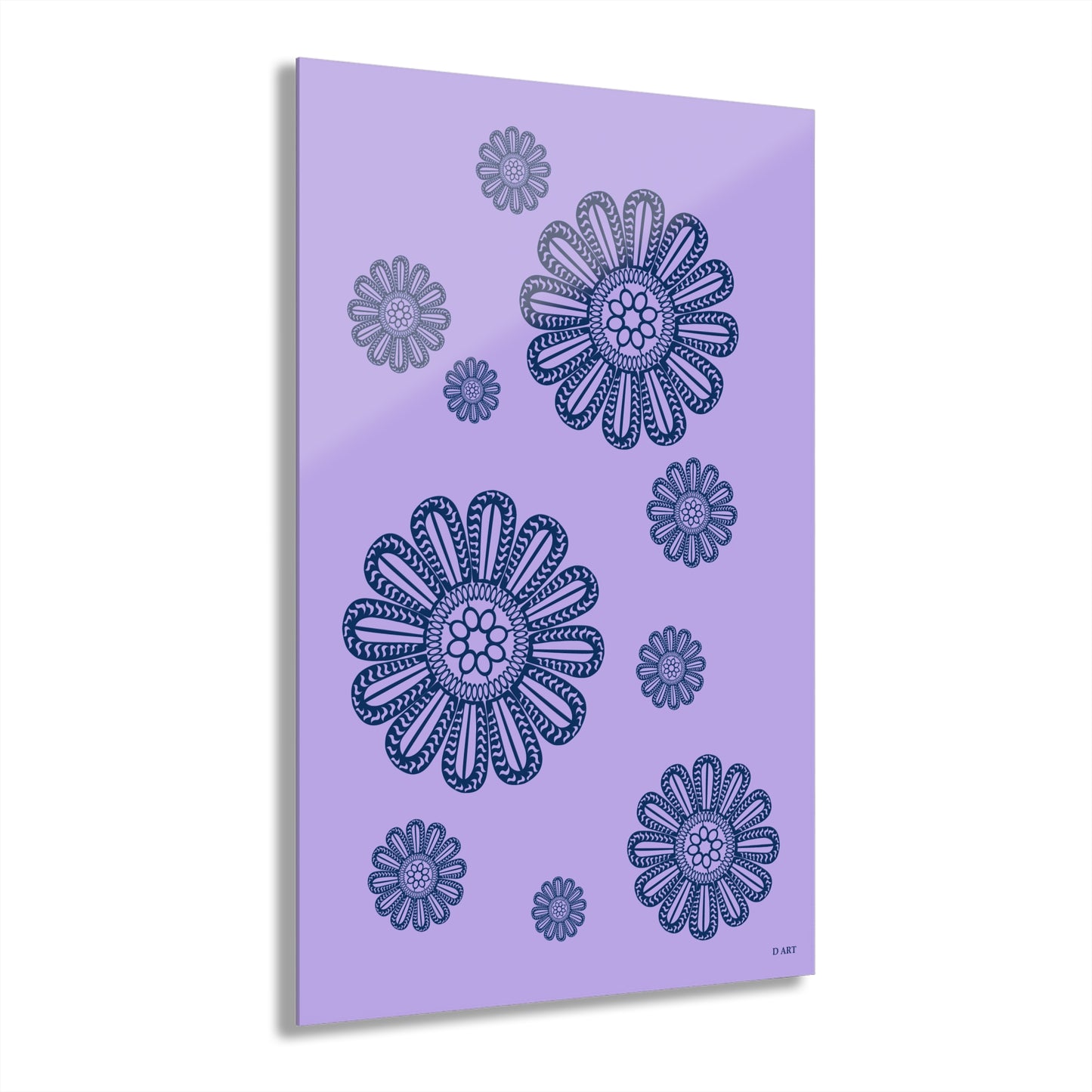 Dreamy Lilac acrylic art - D ART Studio