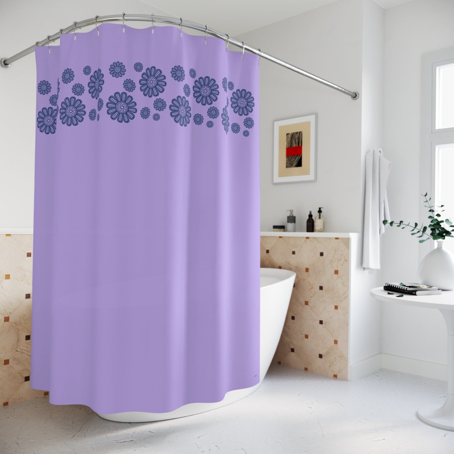 Dreamy Lilac shower curtain