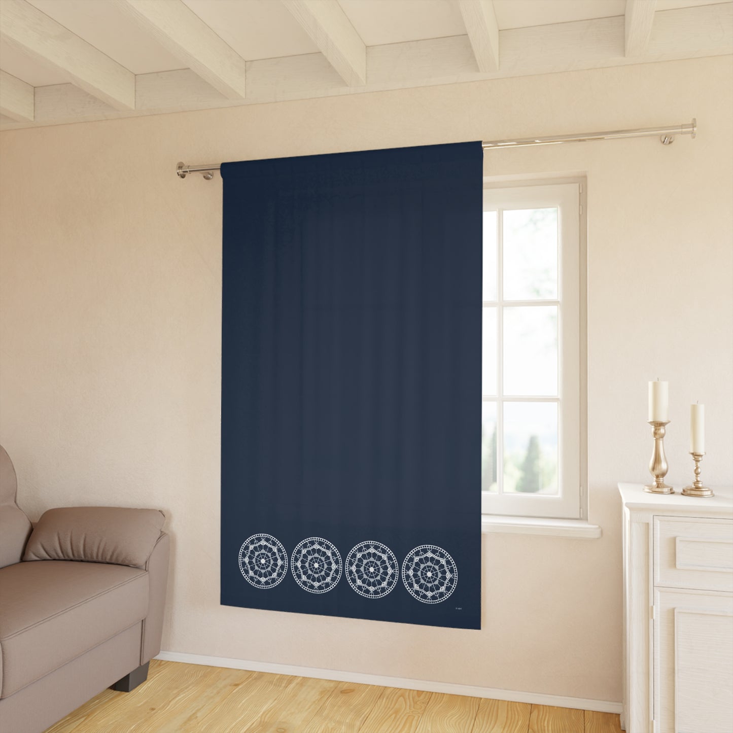 Sea Foam single panel blackout curtain