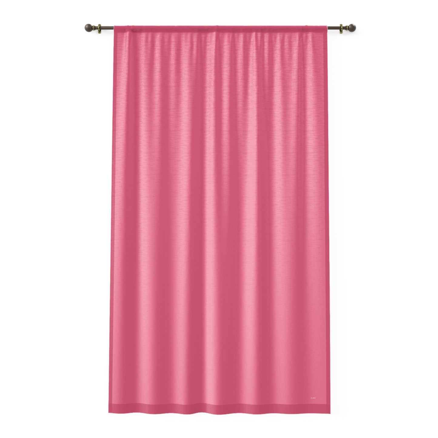 Pink Simplicity single panel sheer curtain