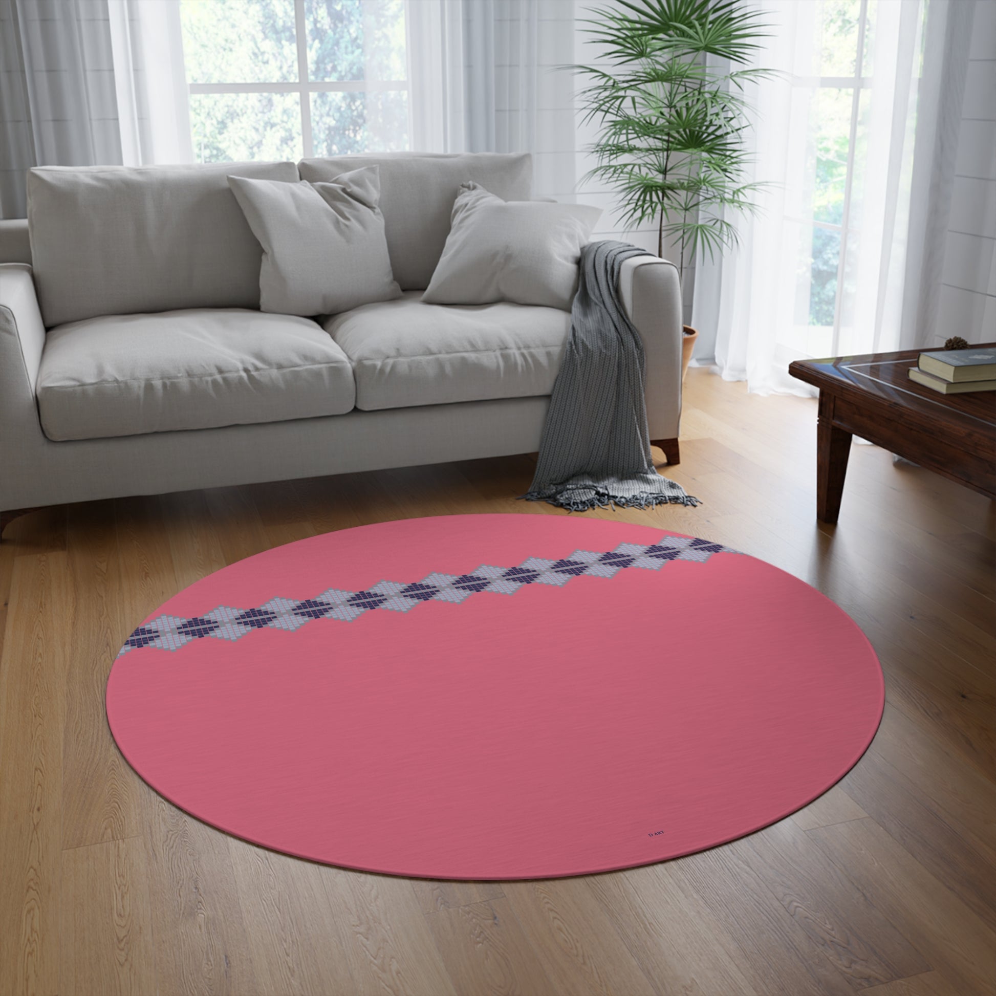 Pink Lagoon round area rug - D ART Studio