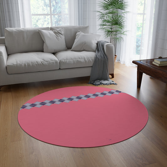 Pink Lagoon round area rug