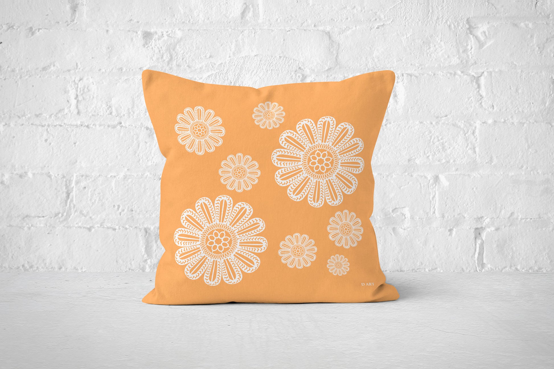 Peachy Sunset outdoor pillow - D ART Studio