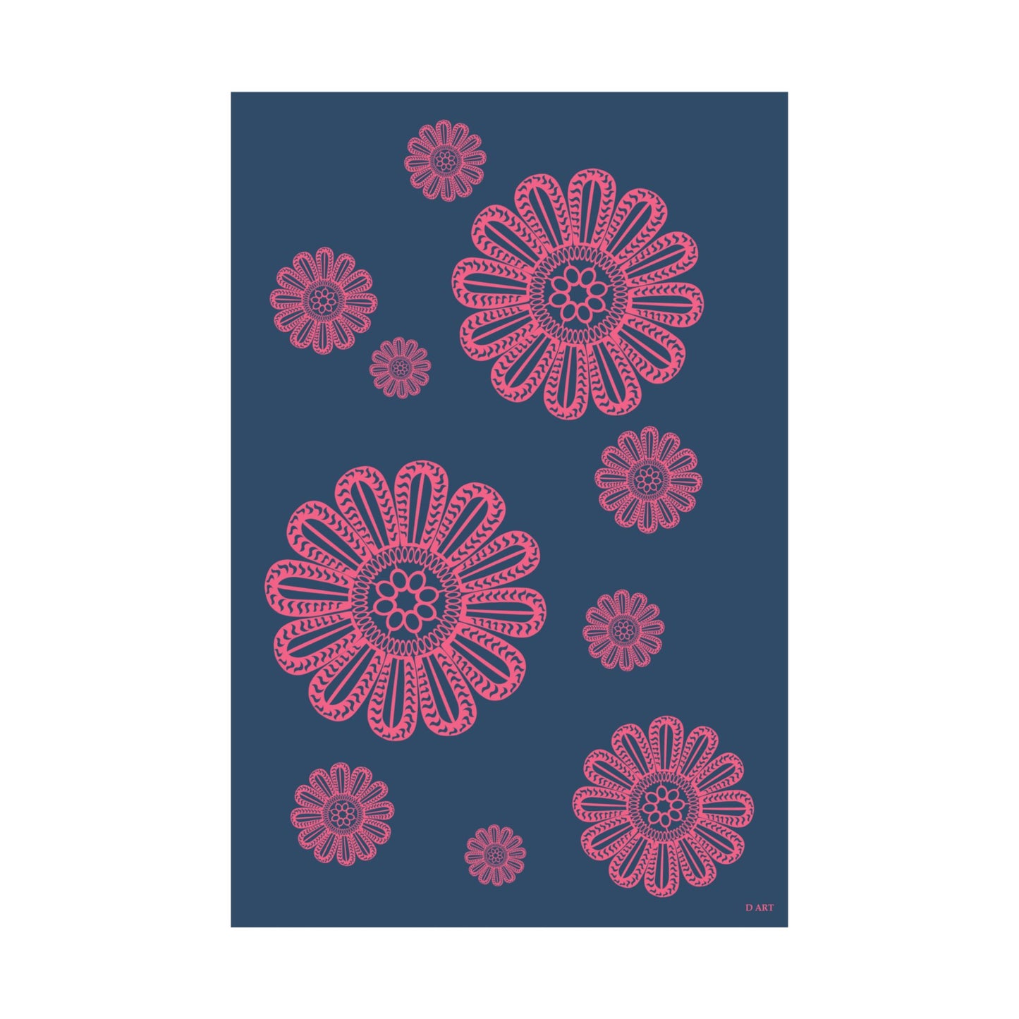 Midnight Blossoms matte poster - D ART Studio