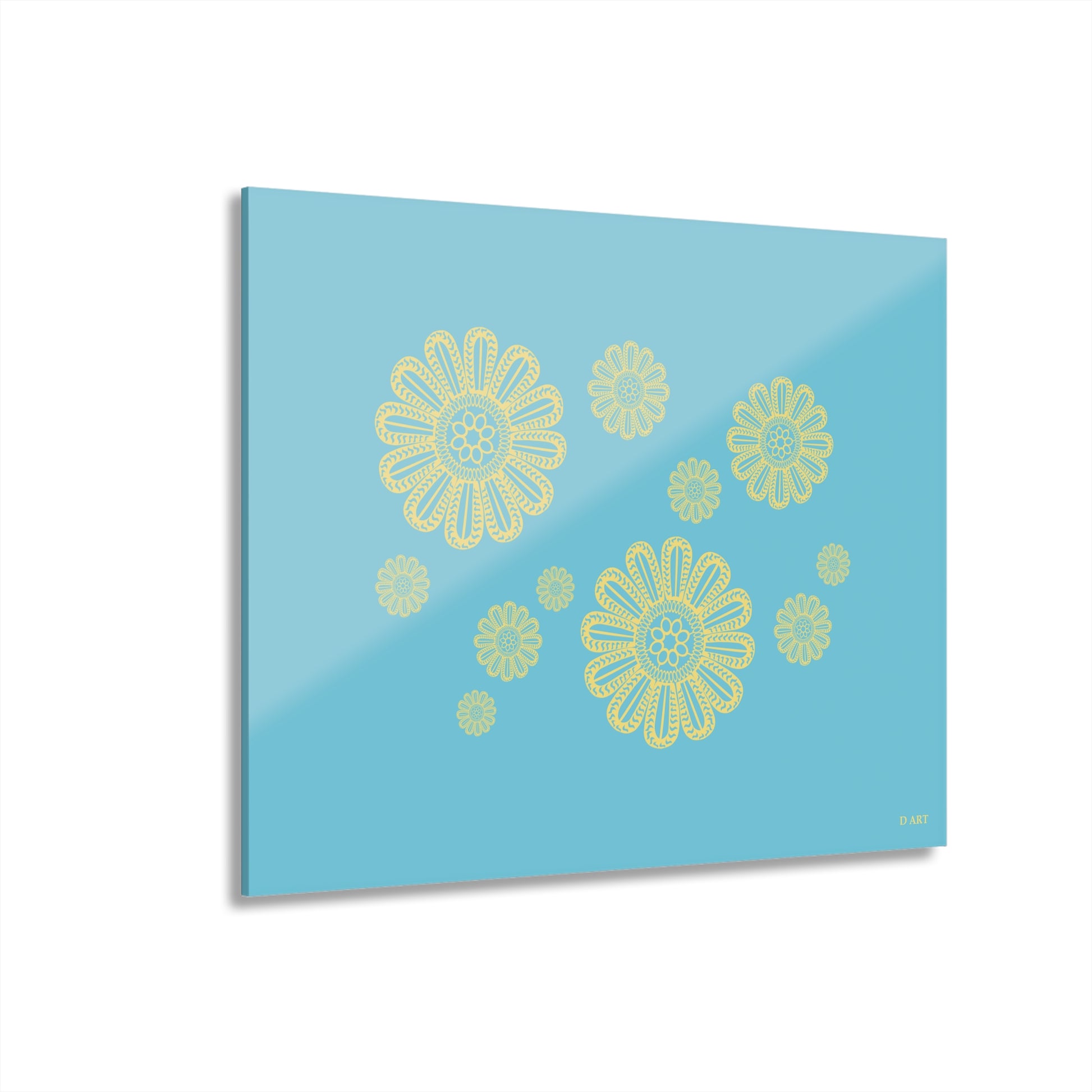 Turquoise Delight acrylic art - D ART Studio