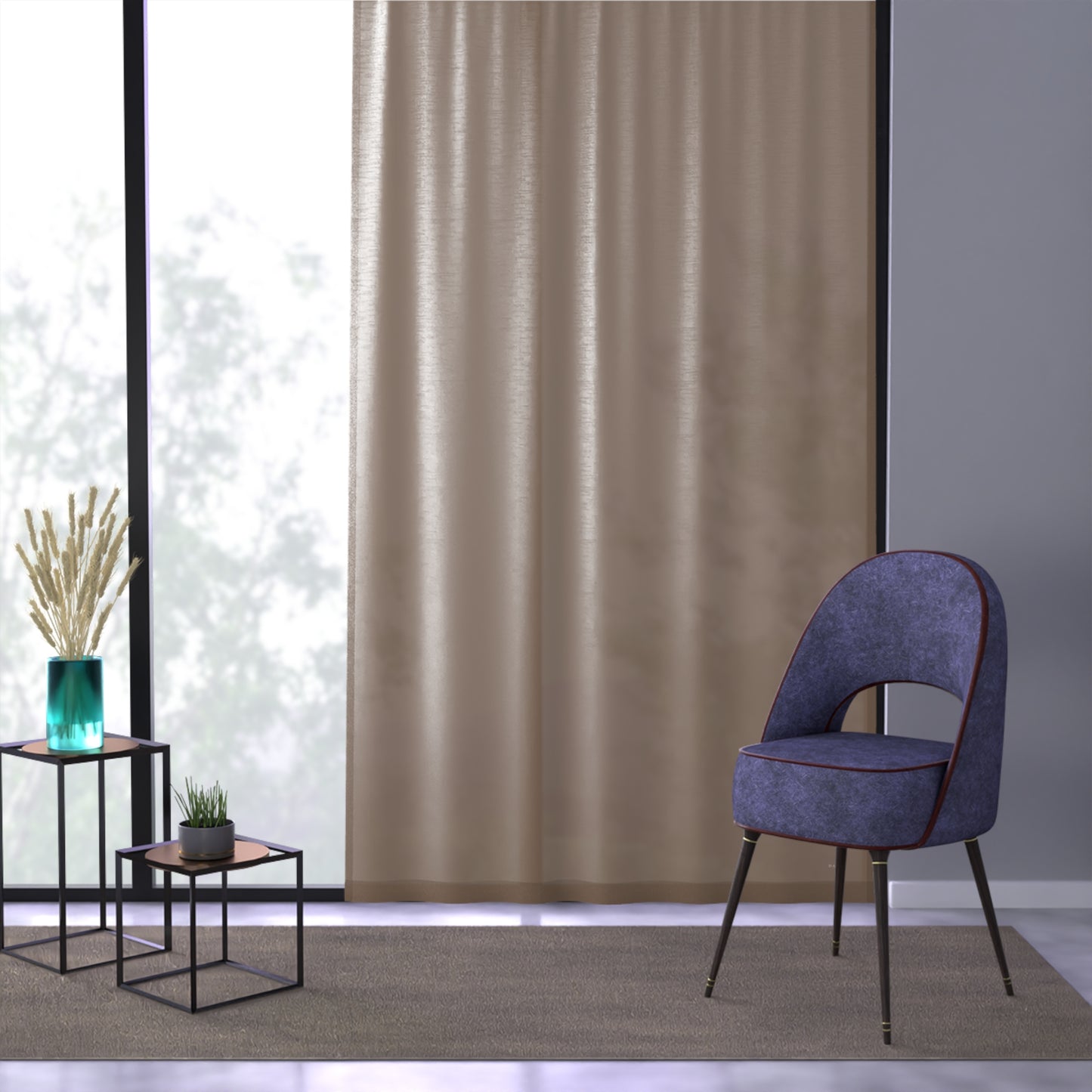 Hazel Simplicity single panel sheer curtain