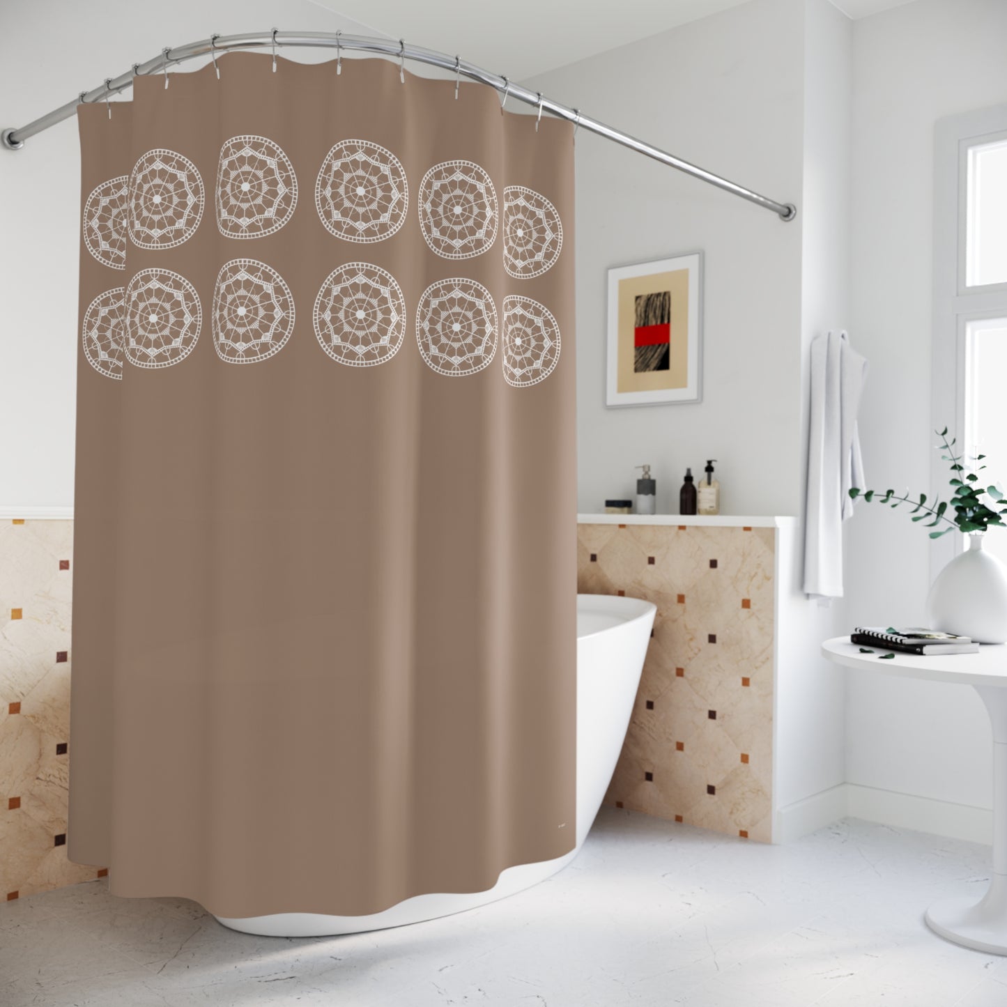 Earthy Horizon shower curtain