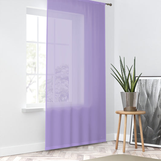 Lilac Simplicity single panel sheer curtain