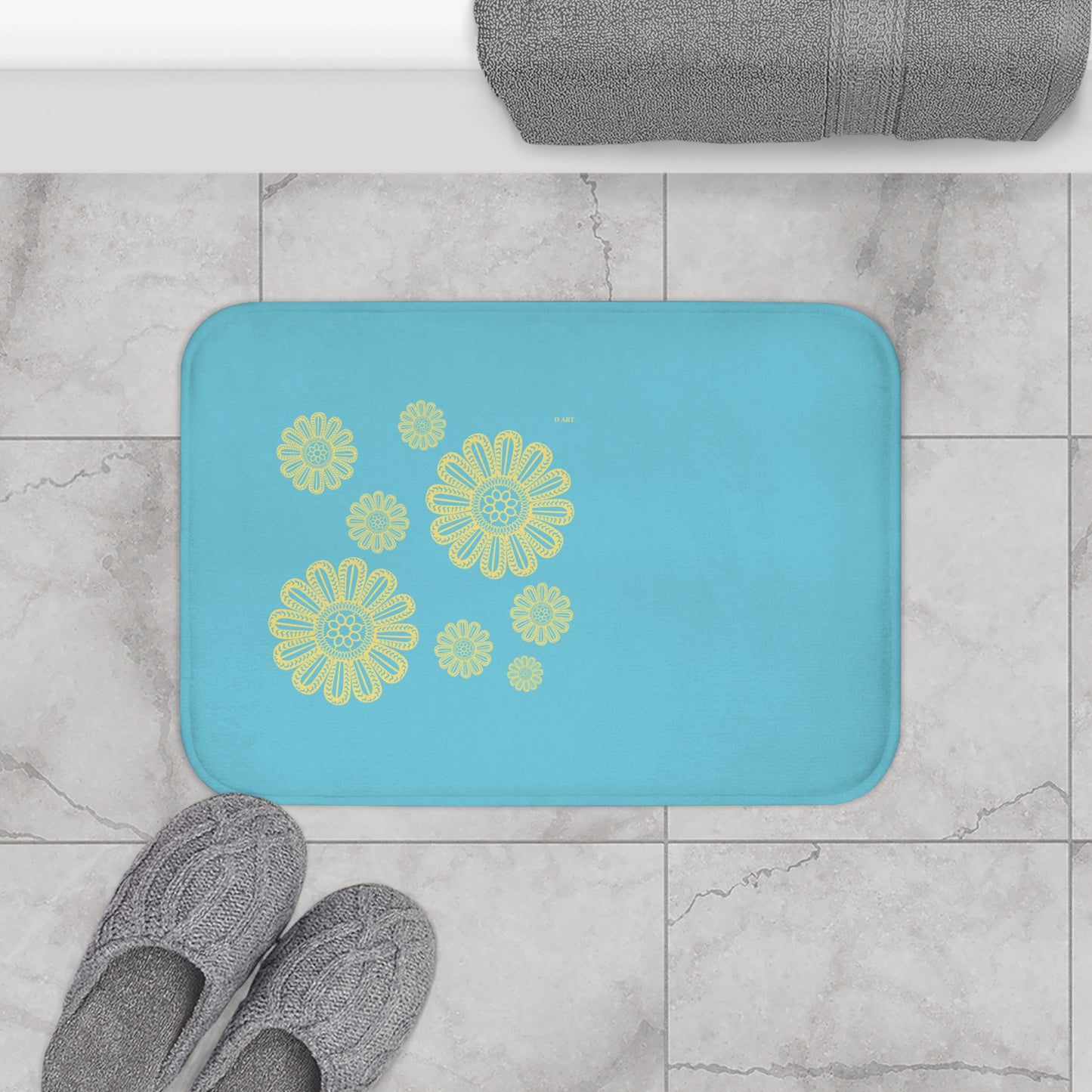 Turquoise Delight bath mat