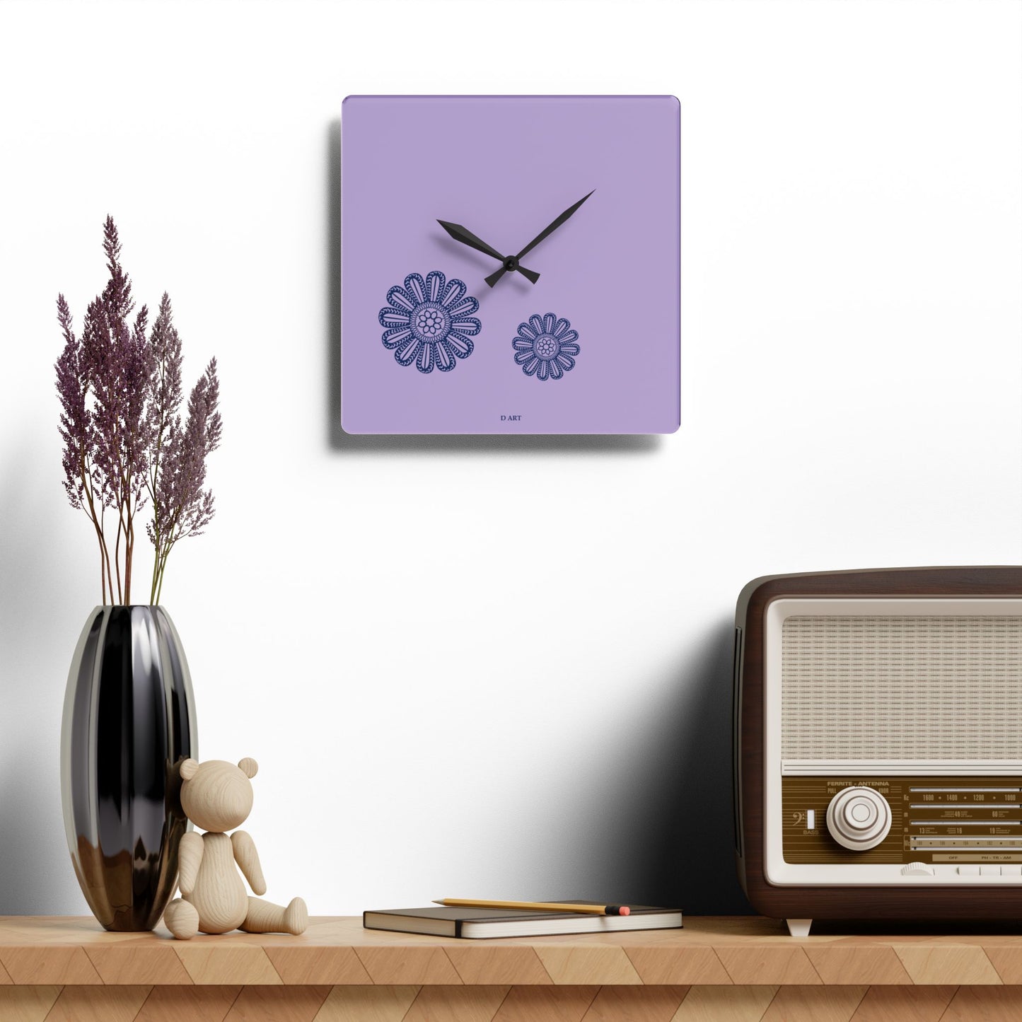 Dreamy Lilac wall clock - D ART Studio