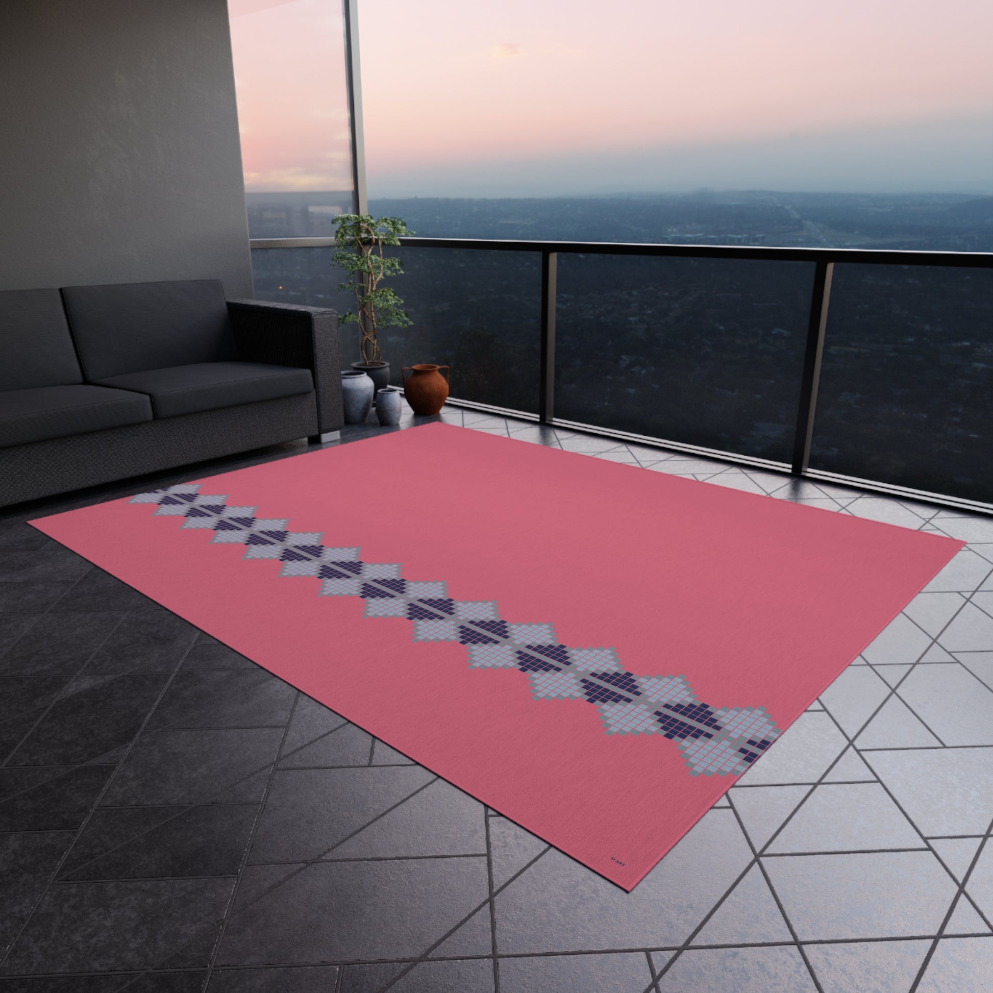 Pink Lagoon outdoor rug - D ART Studio