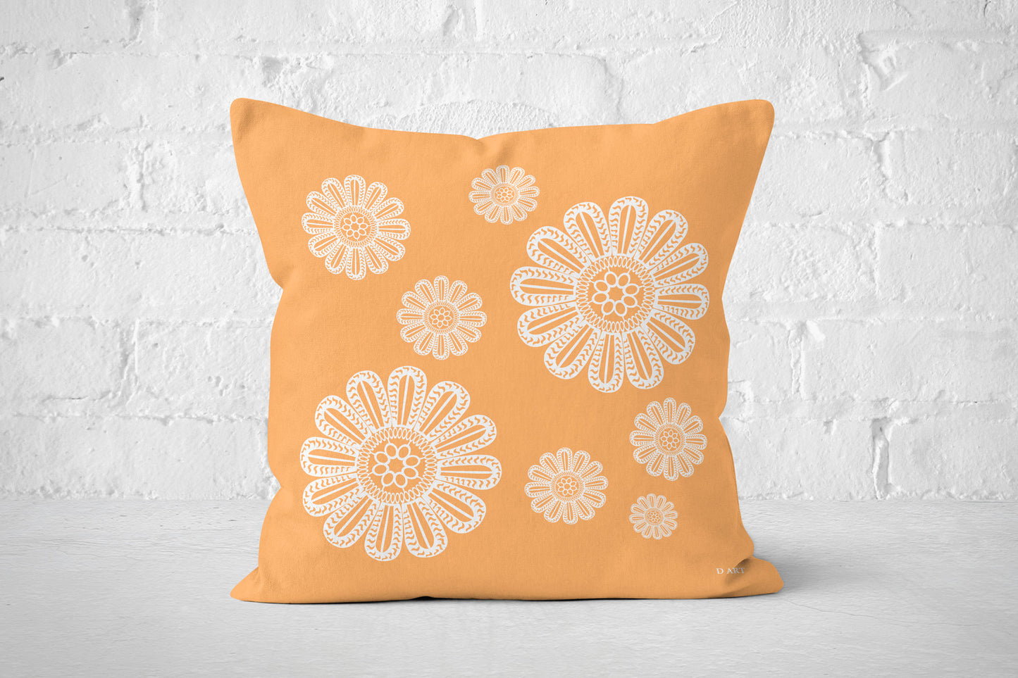 Peachy Sunset outdoor pillow - D ART Studio