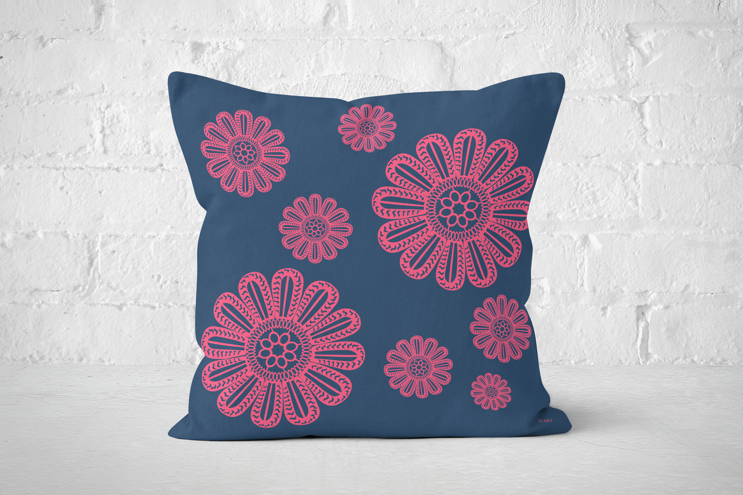 Midnight Blossoms outdoor pillow