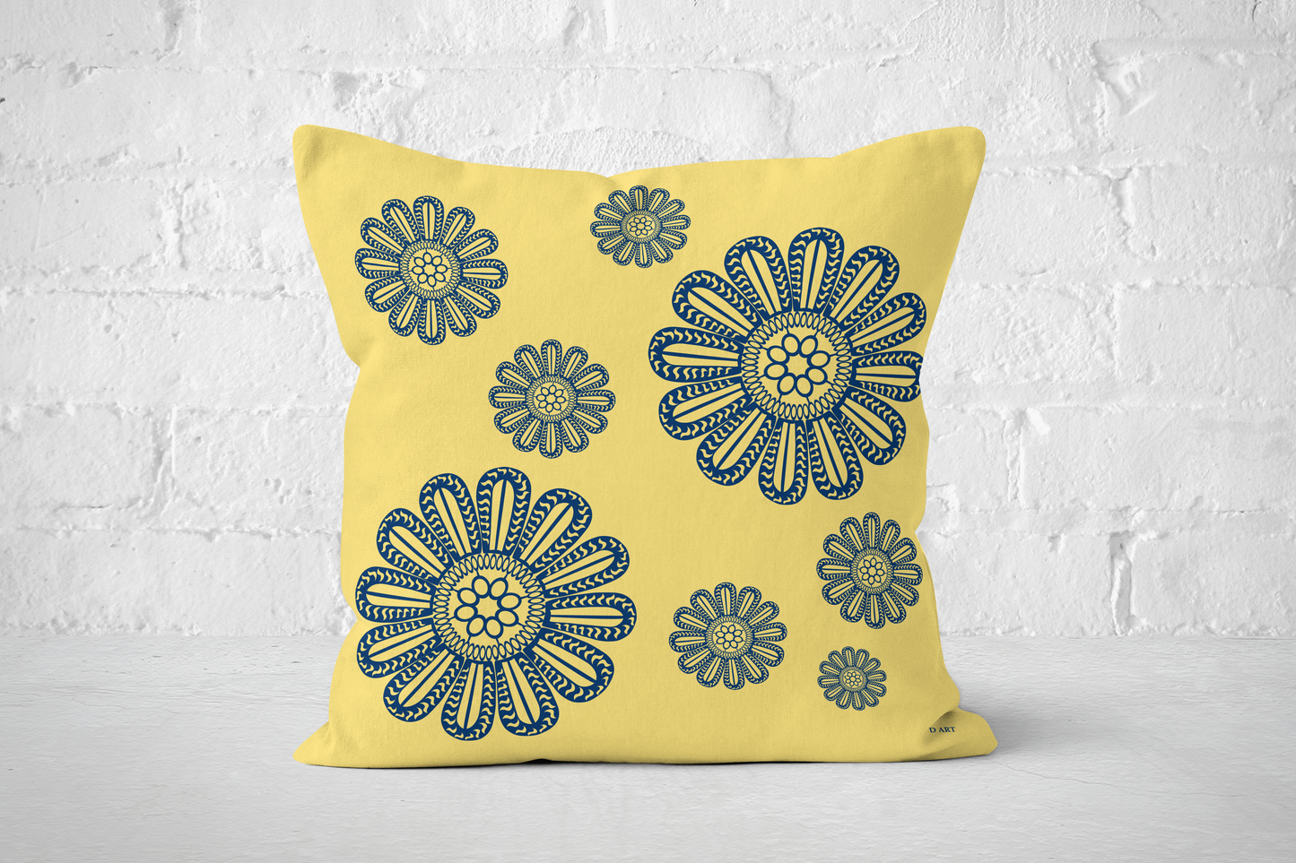 Sunlit Navy outdoor pillow - D ART Studio